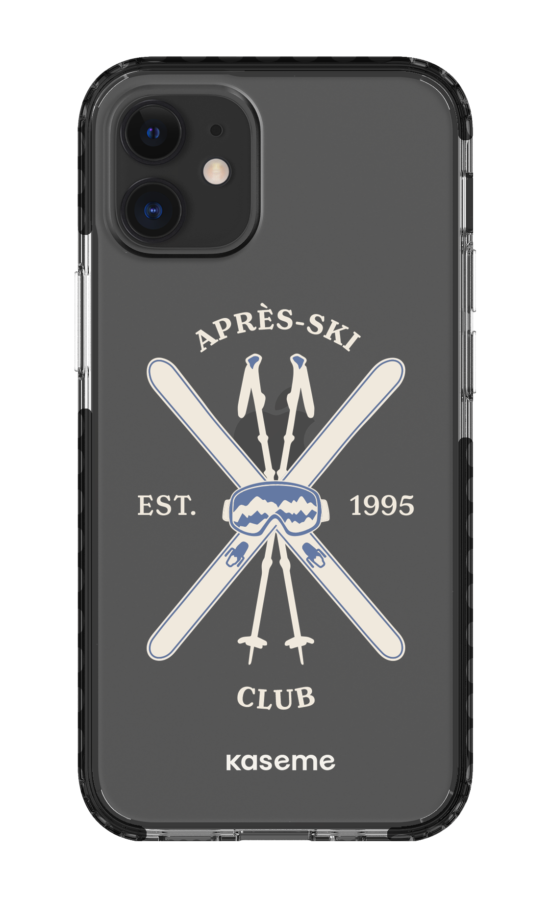 iPhone 12 Mini Clear Case - Black Off-Track Clear Case -