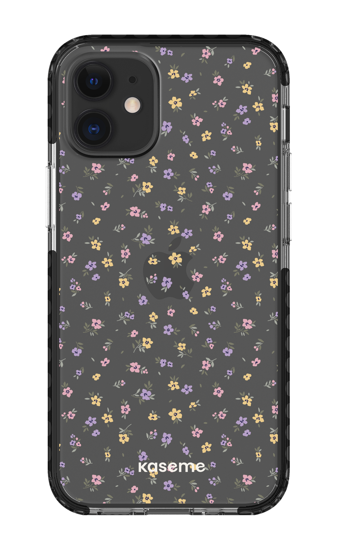 iPhone 12 Mini Clear Case - Black Porcelain Blossom Clear Case -