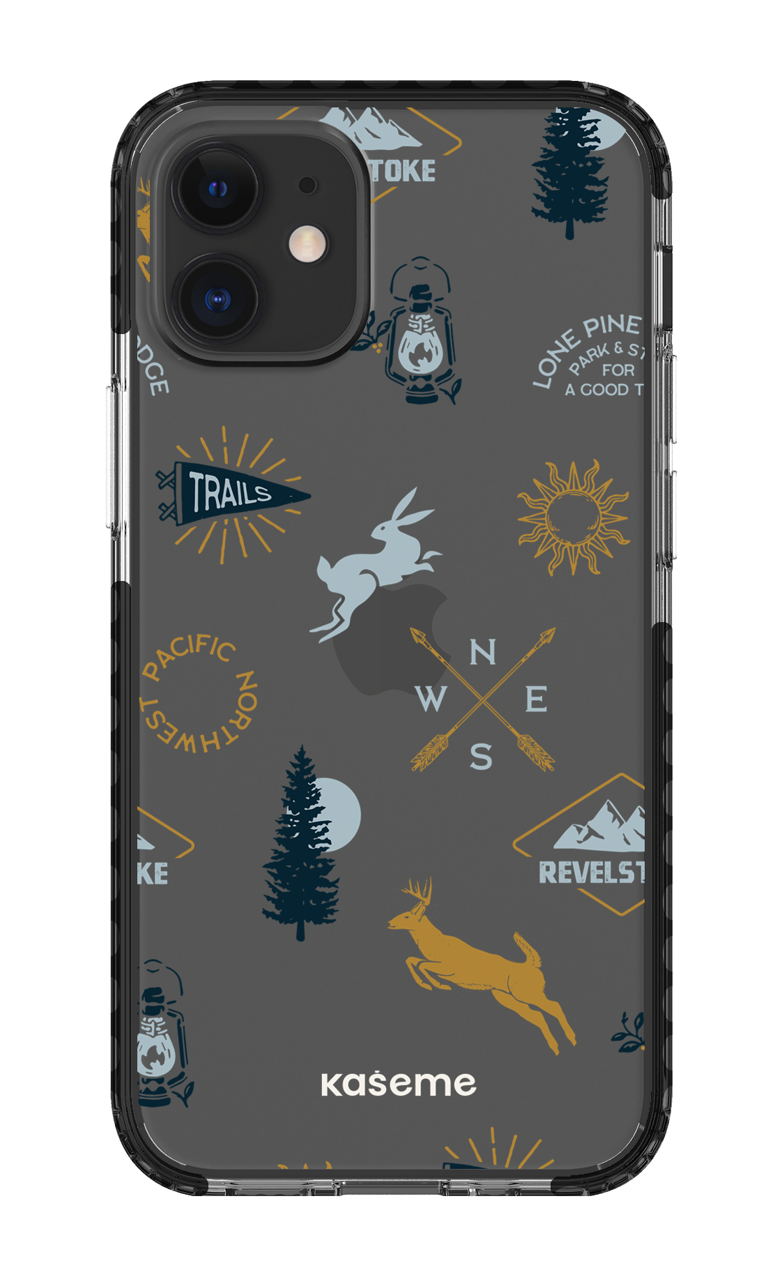 iPhone 12 Mini Clear Case - Black Revelstoke white clear case -