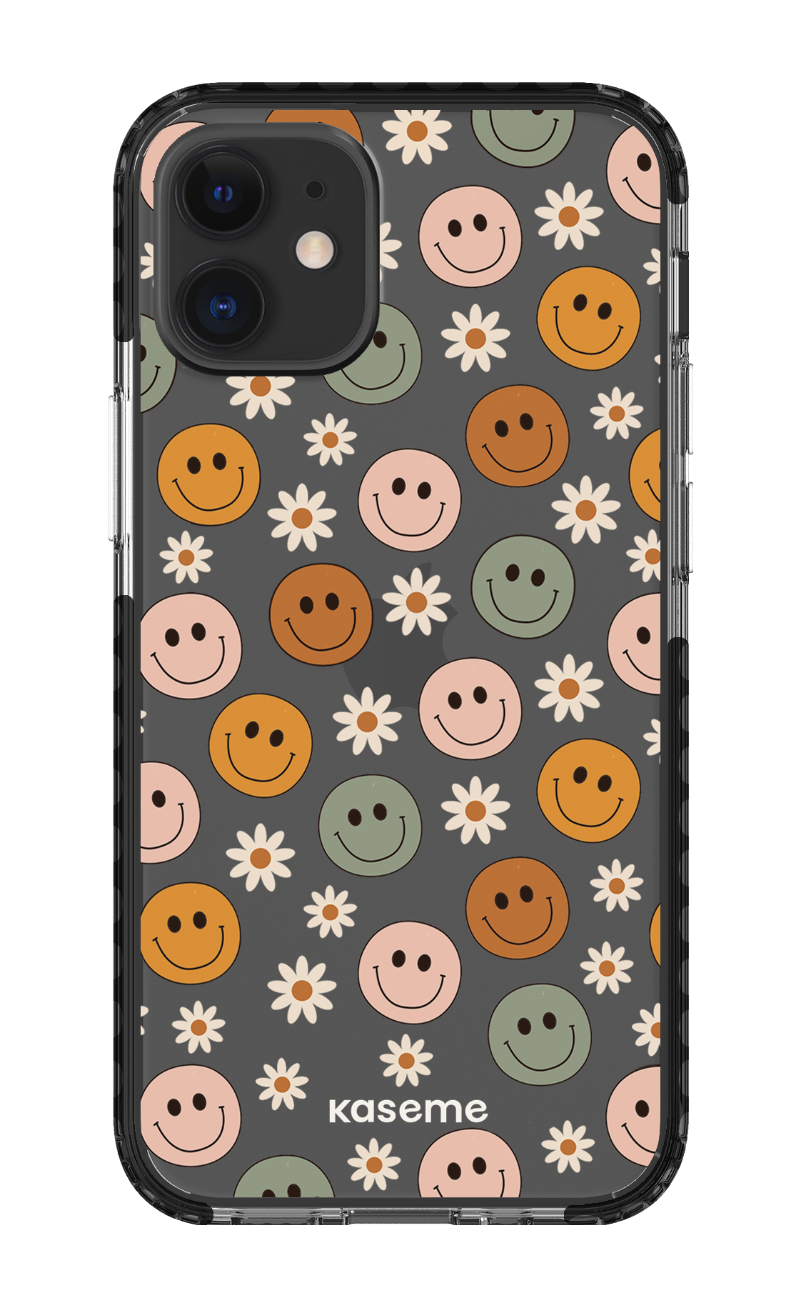 iPhone 12 Mini Clear Case - Black Smirk Clear Case -