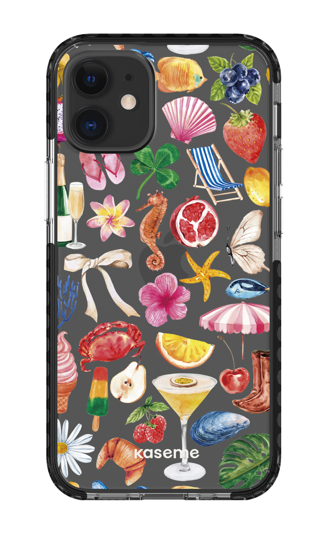 iPhone 12 Mini Clear Case - Black St-Tropez Clear Case -