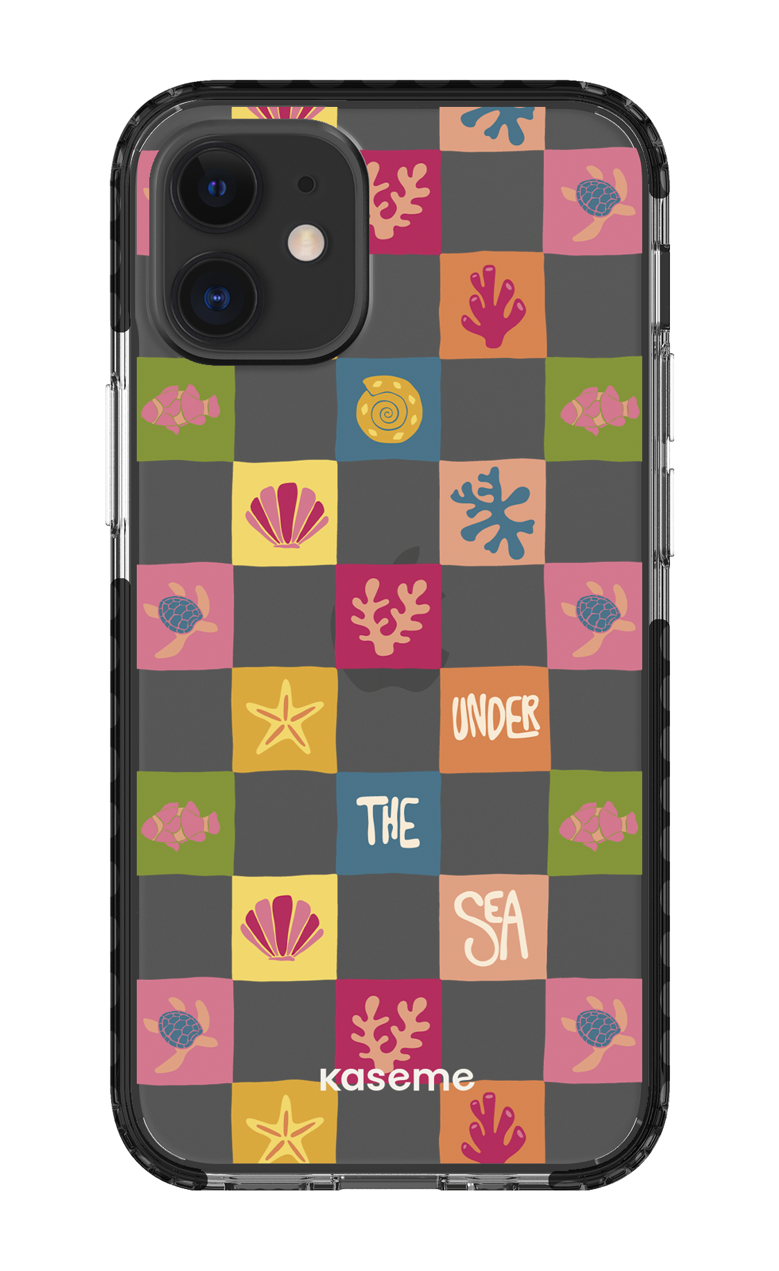 iPhone 12 Mini Clear Case - Black Under the sea Clear Case -