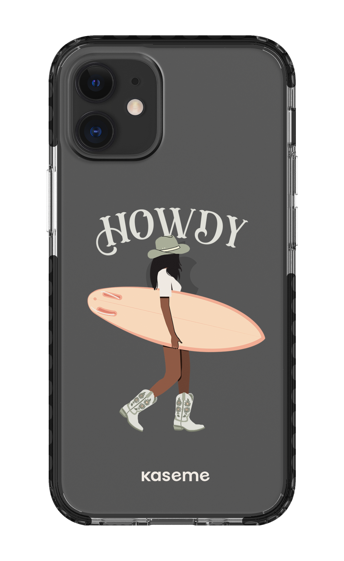 iPhone 12 Mini Clear Case - Black Westsea Green Clear Case -