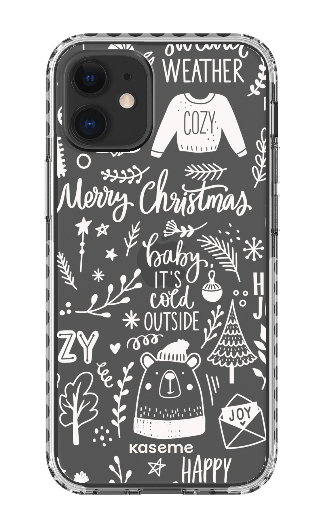 iPhone 12 Mini Clear Case - White Cold Nights Clear Case -