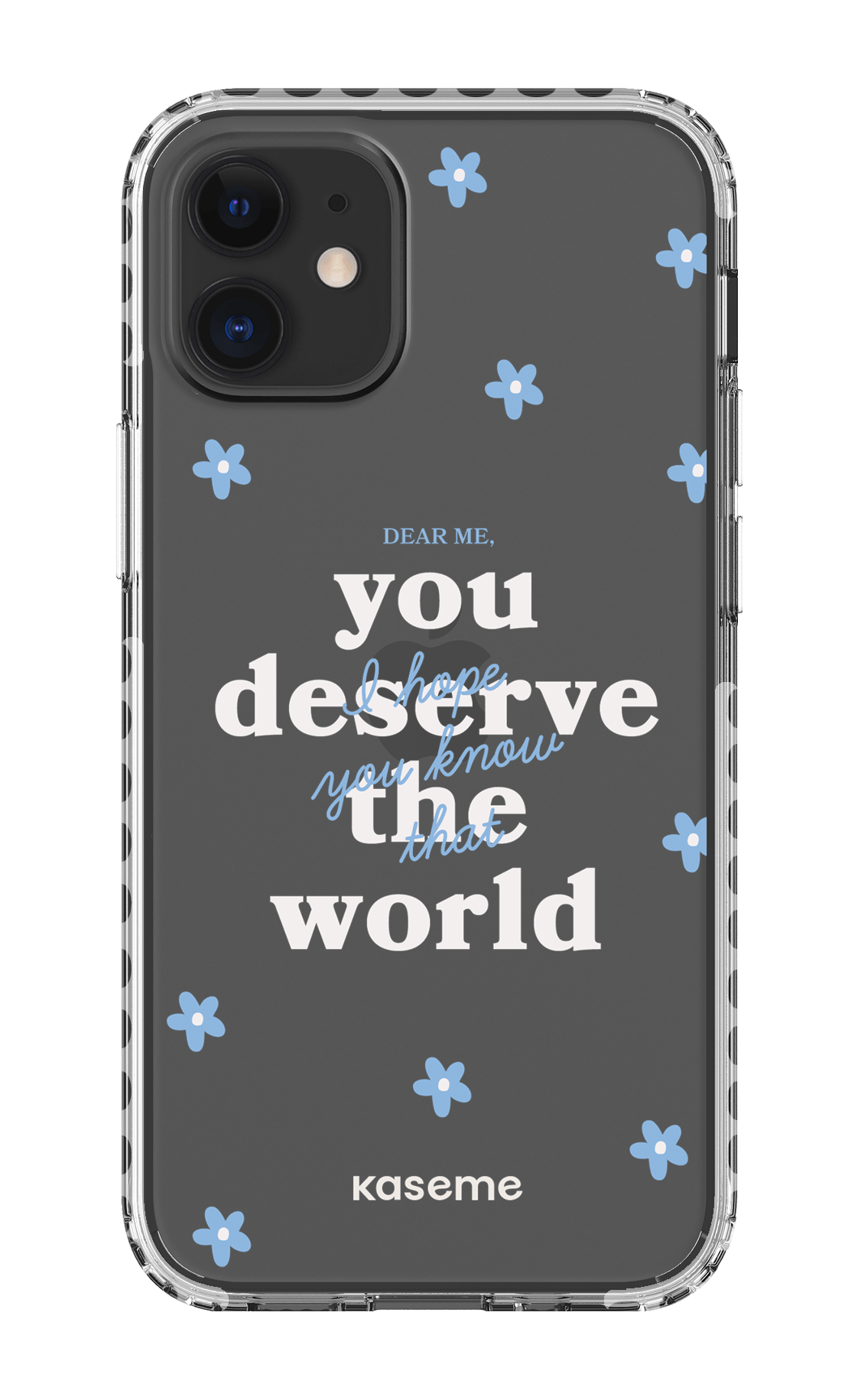 iPhone 12 Mini Clear Case - White Dear Me clear case -