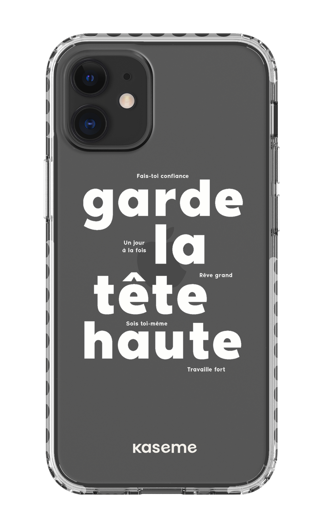 iPhone 12 Mini Clear Case - White État d'esprit Clear Case -