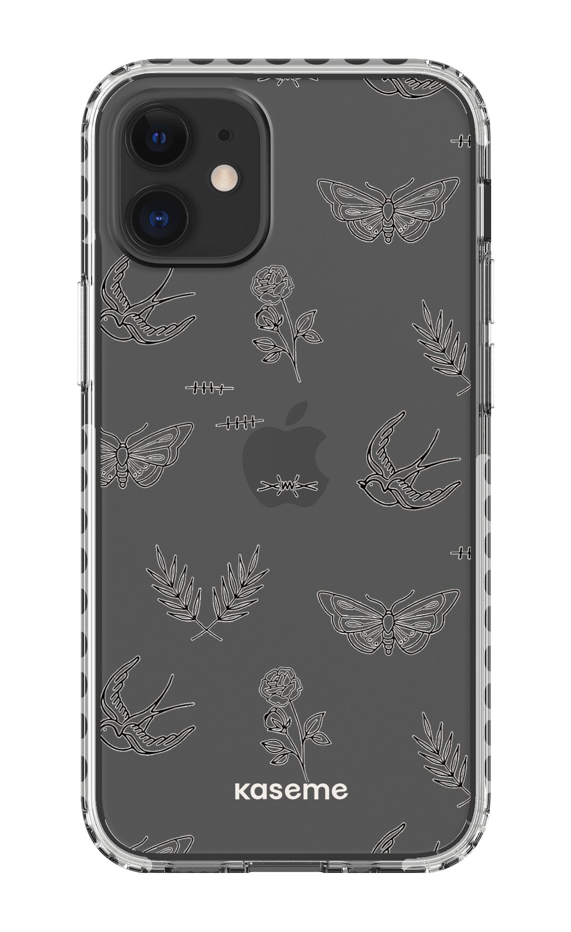 iPhone 12 Mini Clear Case - White Ink Clear Case -