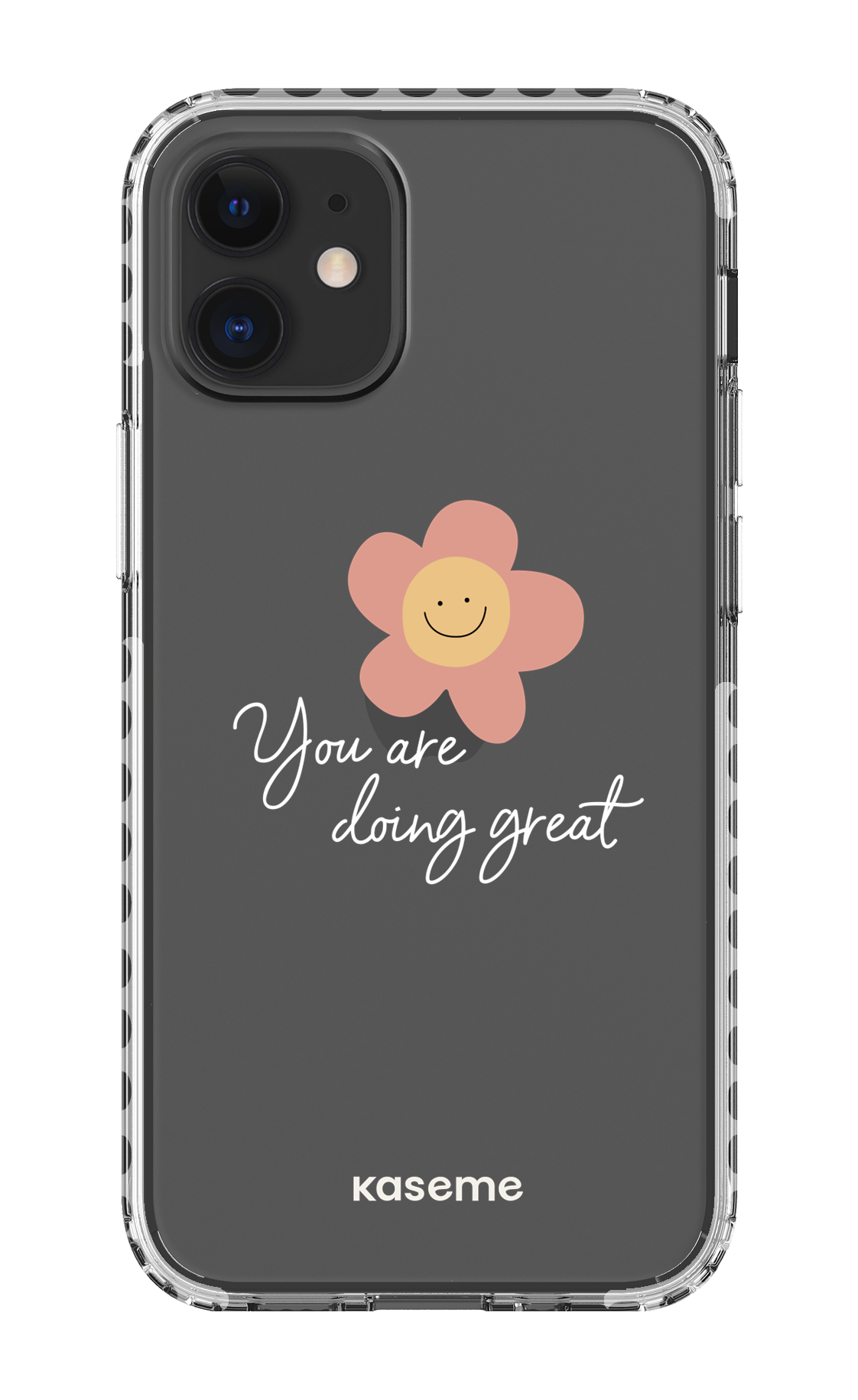 iPhone 12 Mini Clear Case - White Keep going Clear Case -