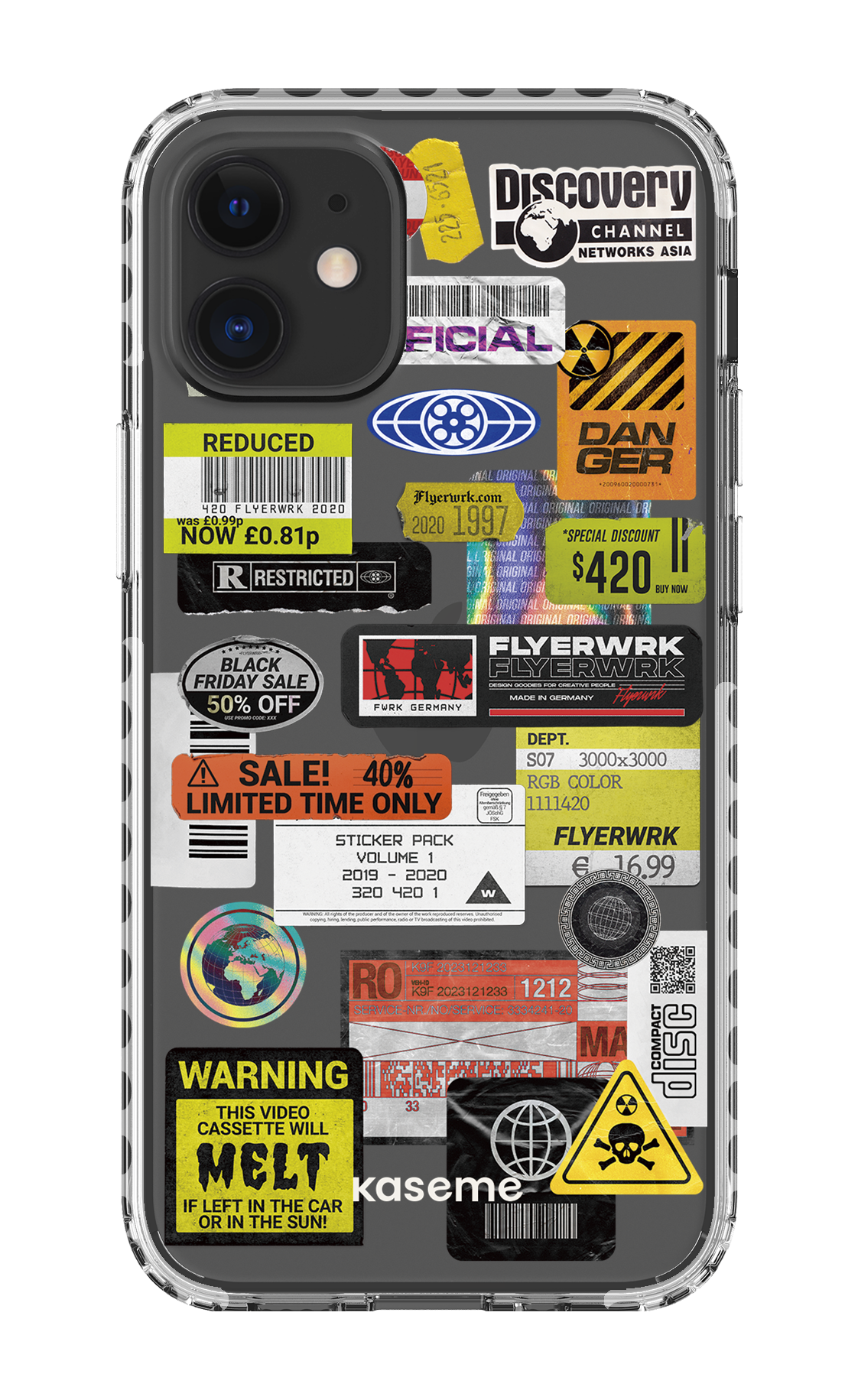 iPhone 12 Mini Clear Case - White Melt Clear Case -