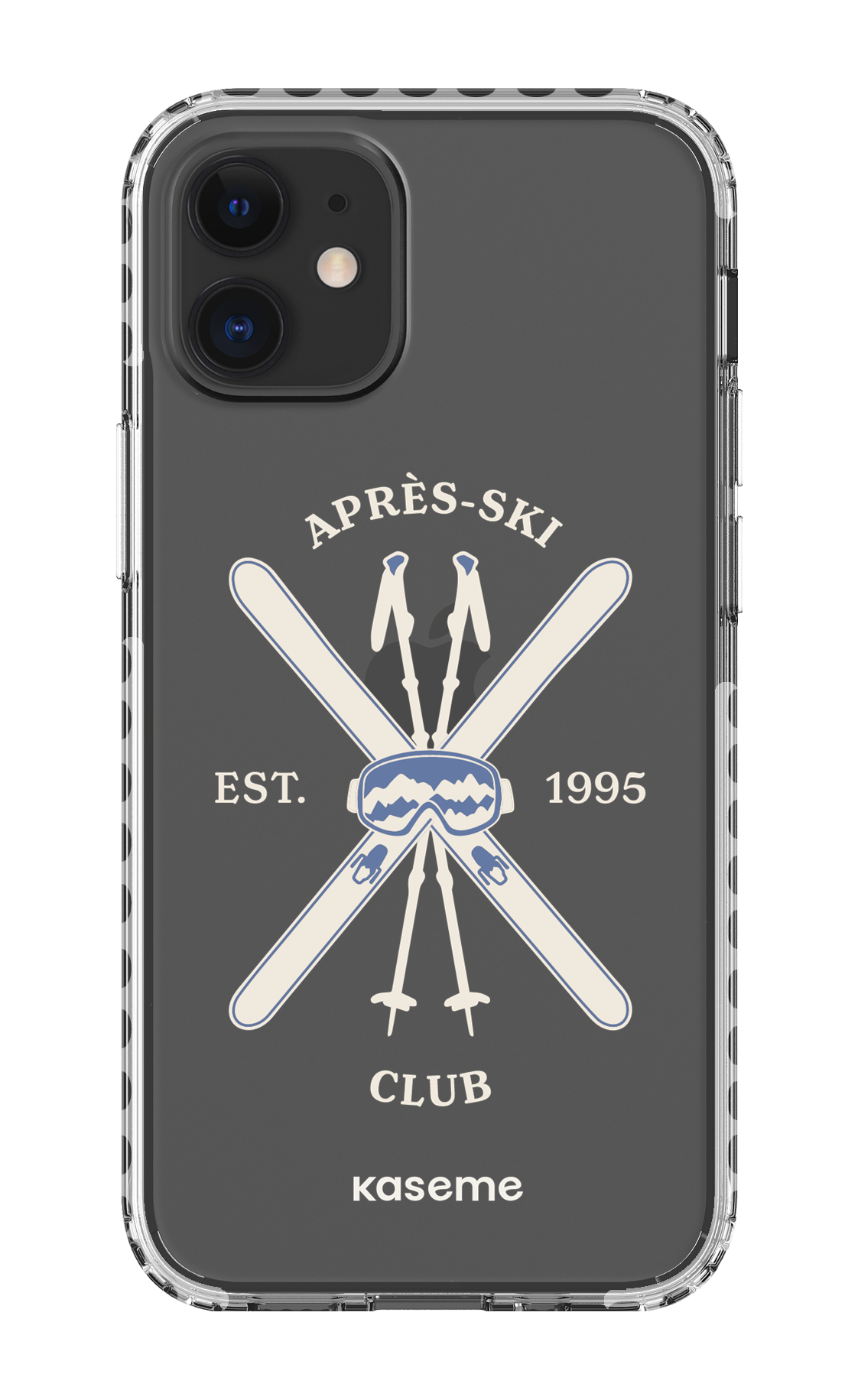 iPhone 12 Mini Clear Case - White Off-Track Clear Case -