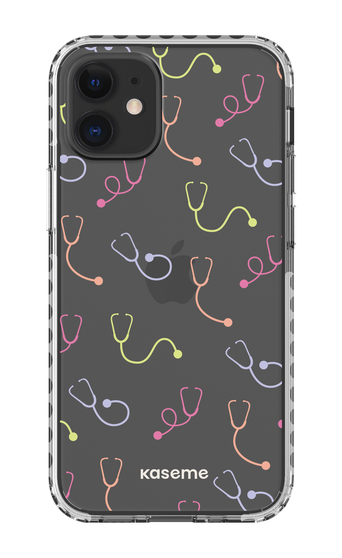 iPhone 12 Mini Clear Case - White Pulse Clear Case -