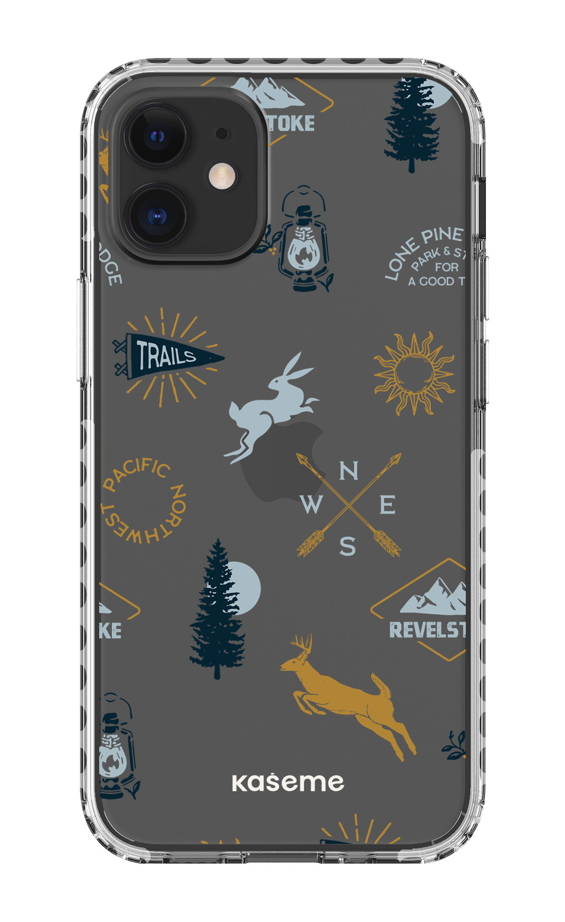 iPhone 12 Mini Clear Case - White Revelstoke white clear case -