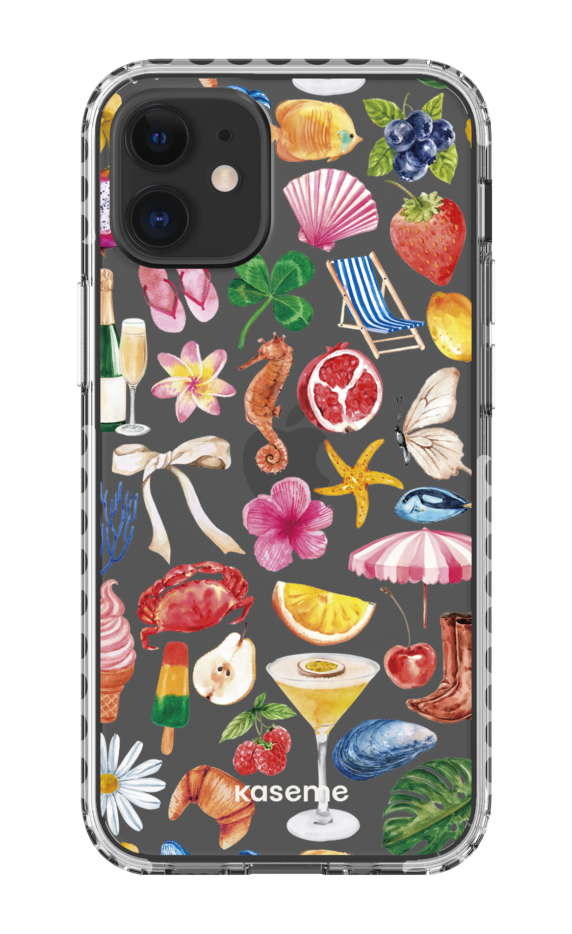 iPhone 12 Mini Clear Case - White St-Tropez Clear Case -