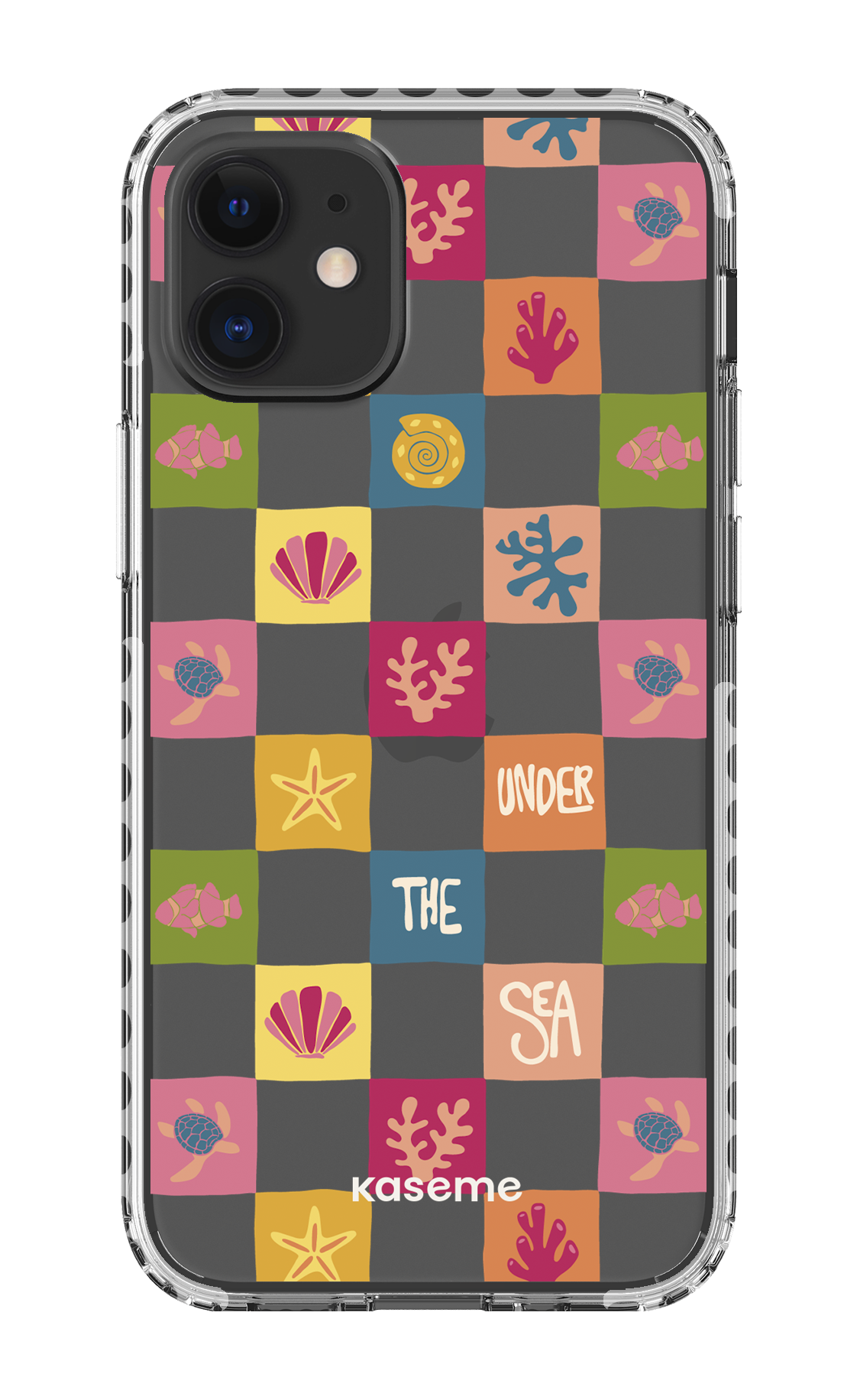 iPhone 12 Mini Clear Case - White Under the sea Clear Case -