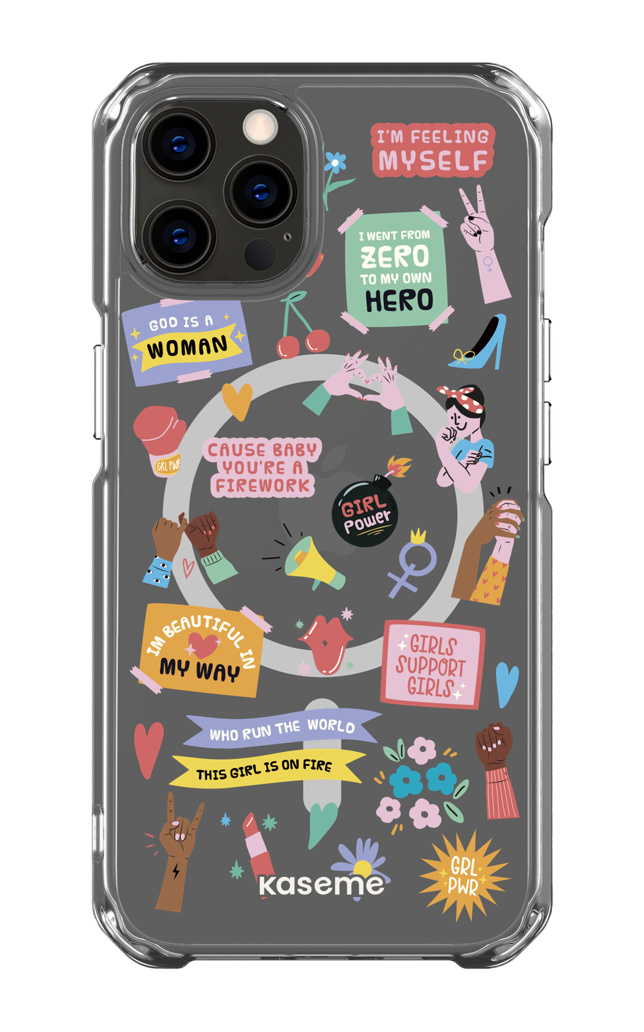 iPhone 12 Pro Clear Case - Magsafe Girl Boss Clear Case -