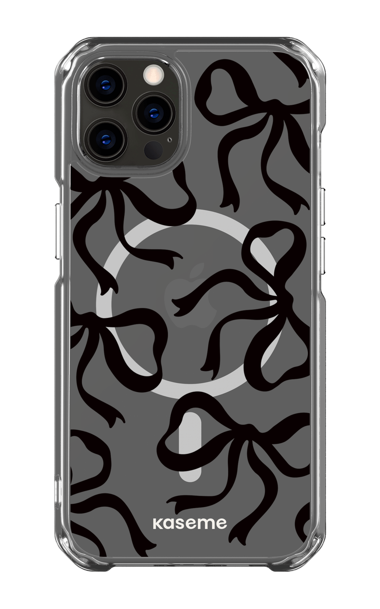 iPhone 12 Pro Clear Case - Magsafe Lace Black Clear Case -