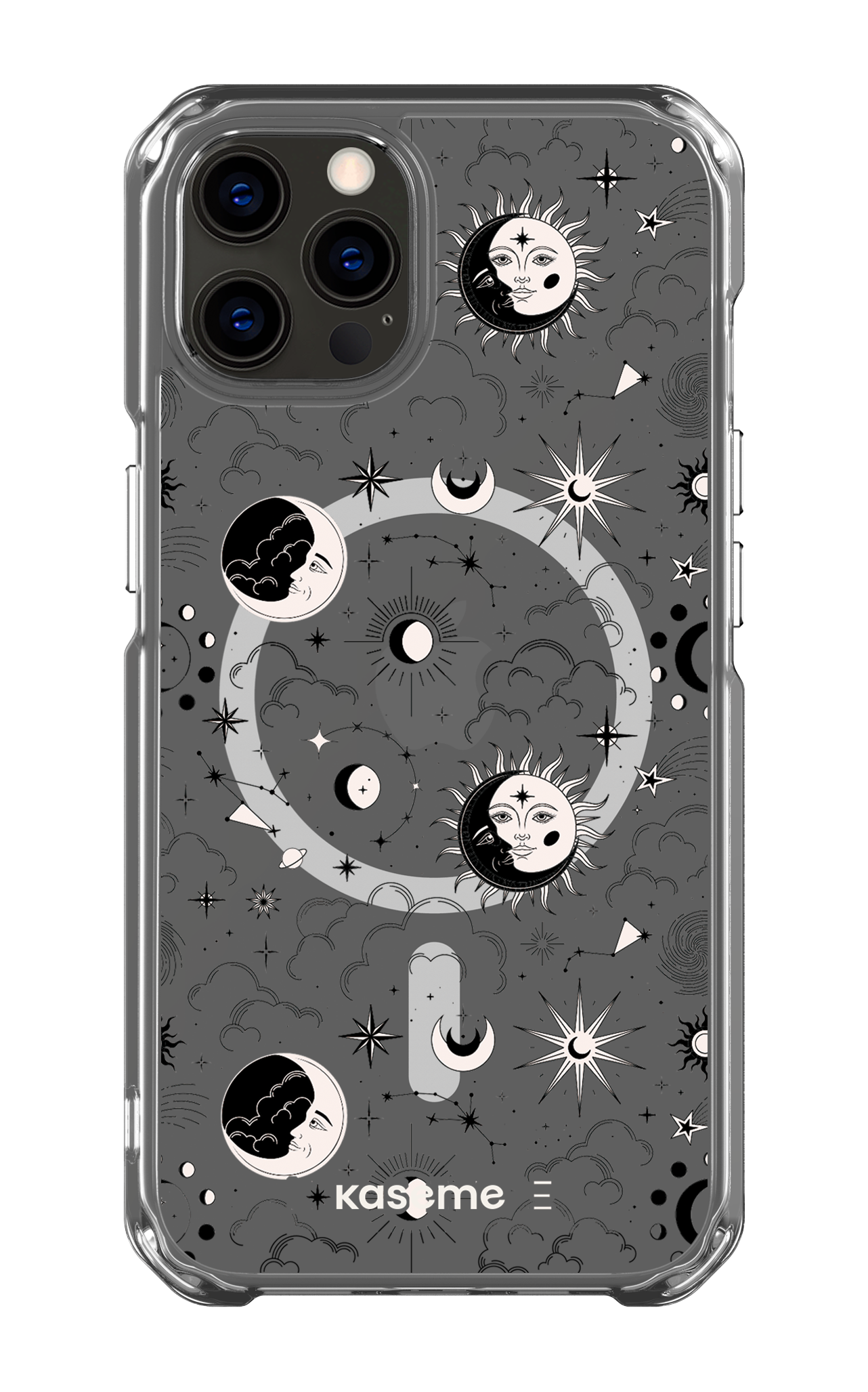 iPhone 12 Pro Clear Case - Magsafe Milky Way Black Clear Case -