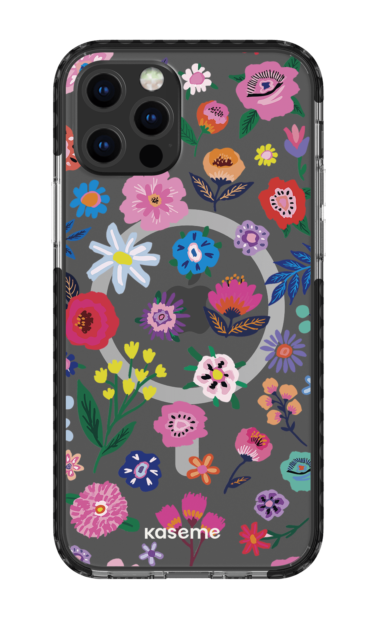 iPhone 12 Pro Clear Case Magsafe - Black Aura Clear Case -