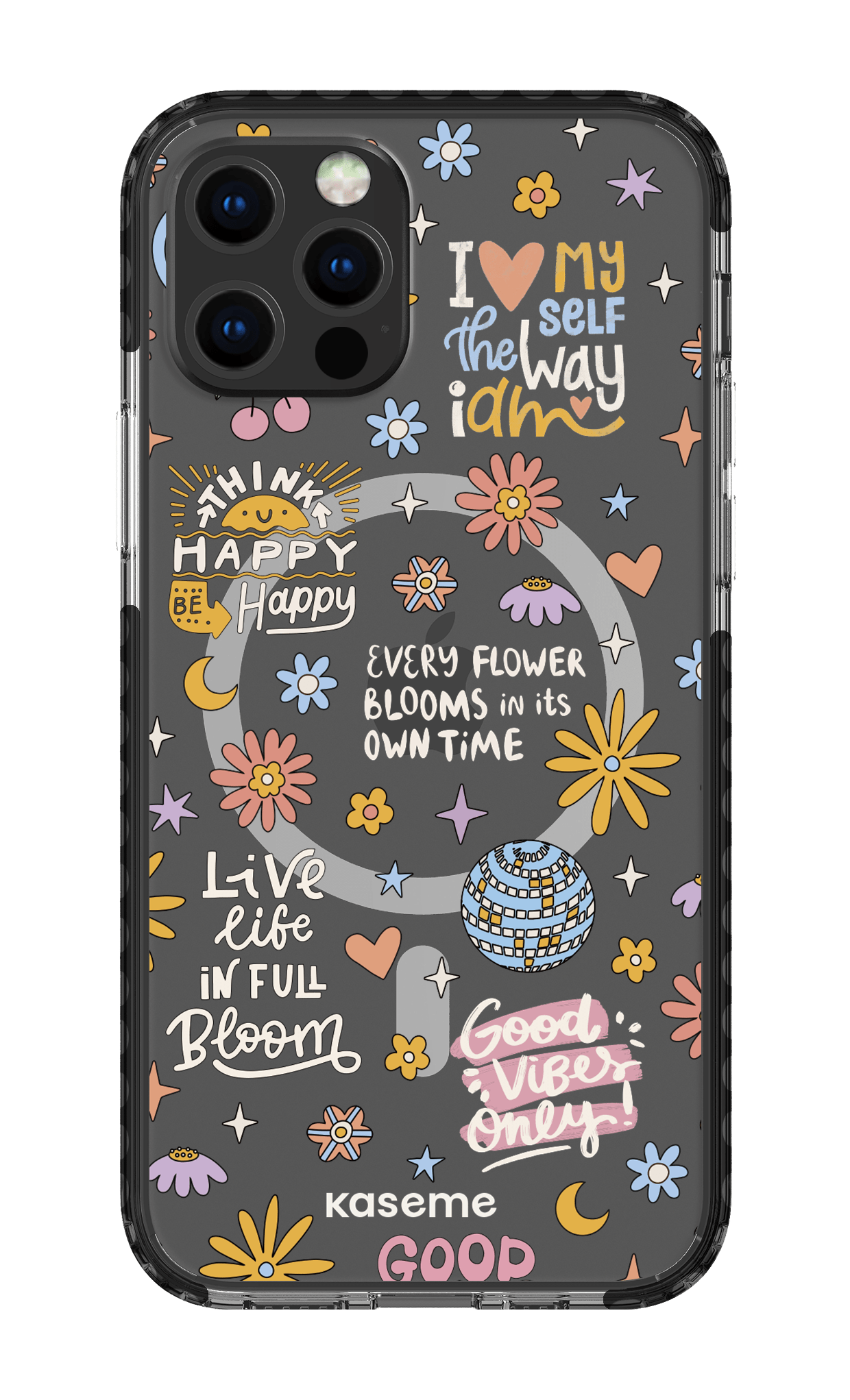 iPhone 12 Pro Clear Case Magsafe - Black Candid clear case -