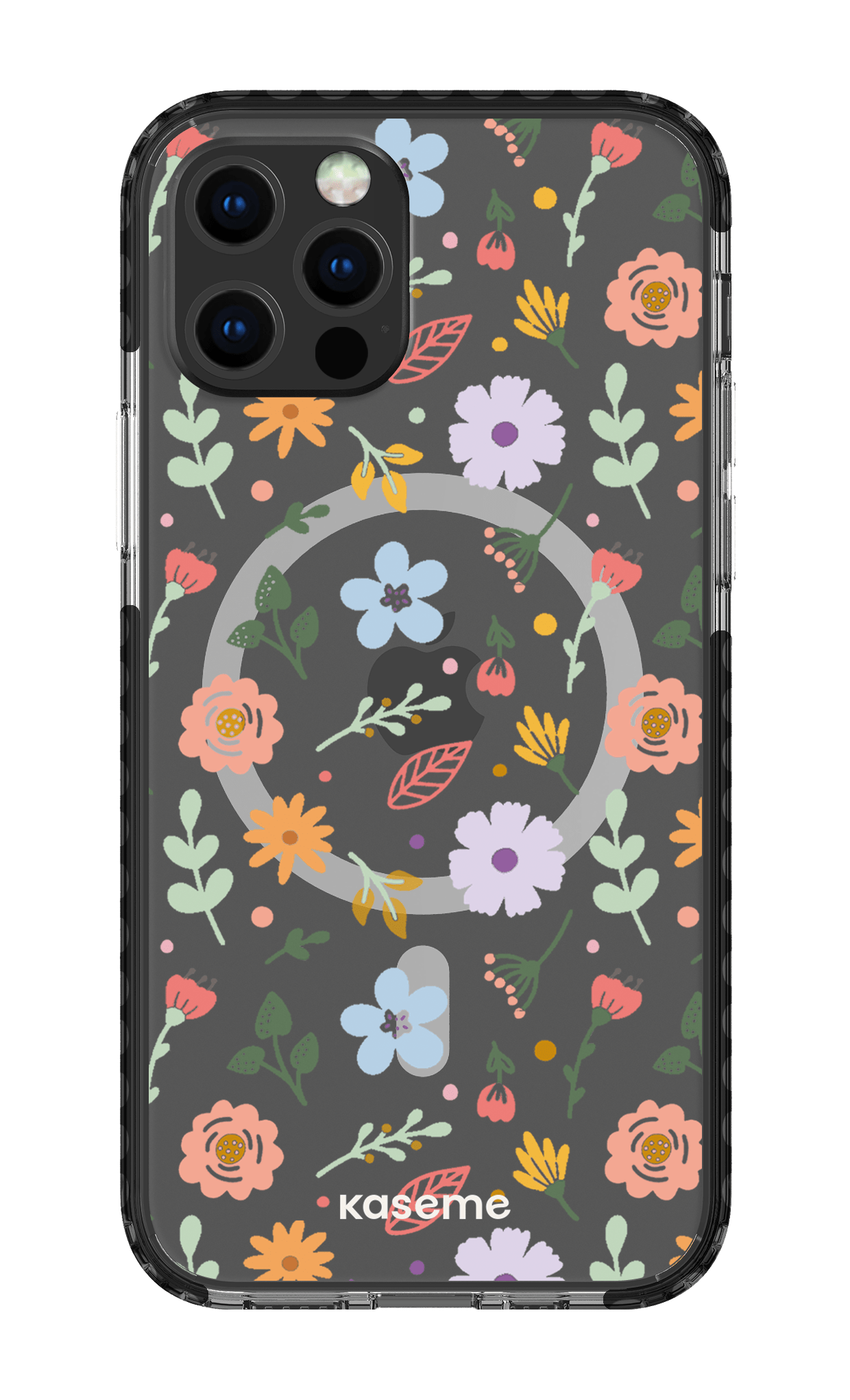 iPhone 12 Pro Clear Case Magsafe - Black Charm clear case -