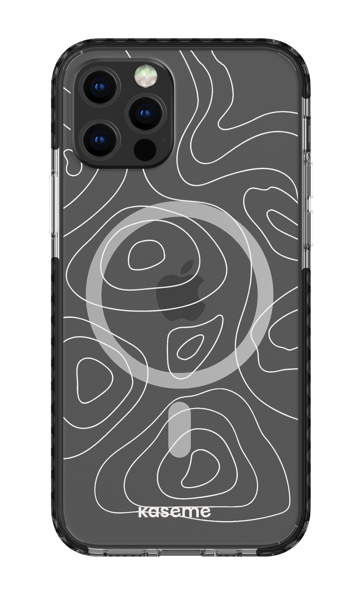 iPhone 12 Pro Clear Case Magsafe - Black Enigma Clear Case -