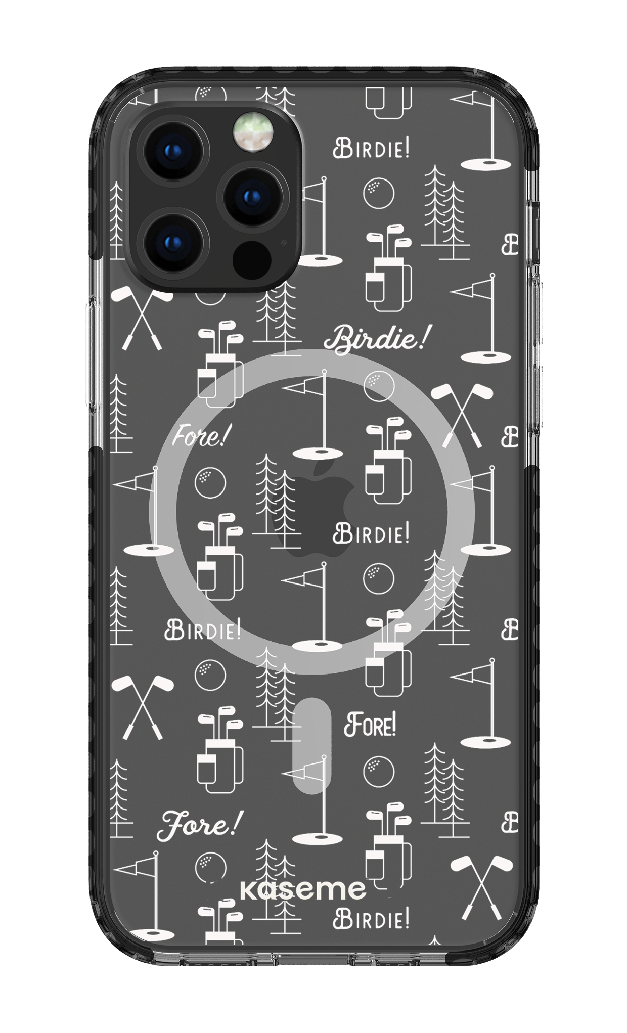 iPhone 12 Pro Clear Case Magsafe - Black Fore clear case -