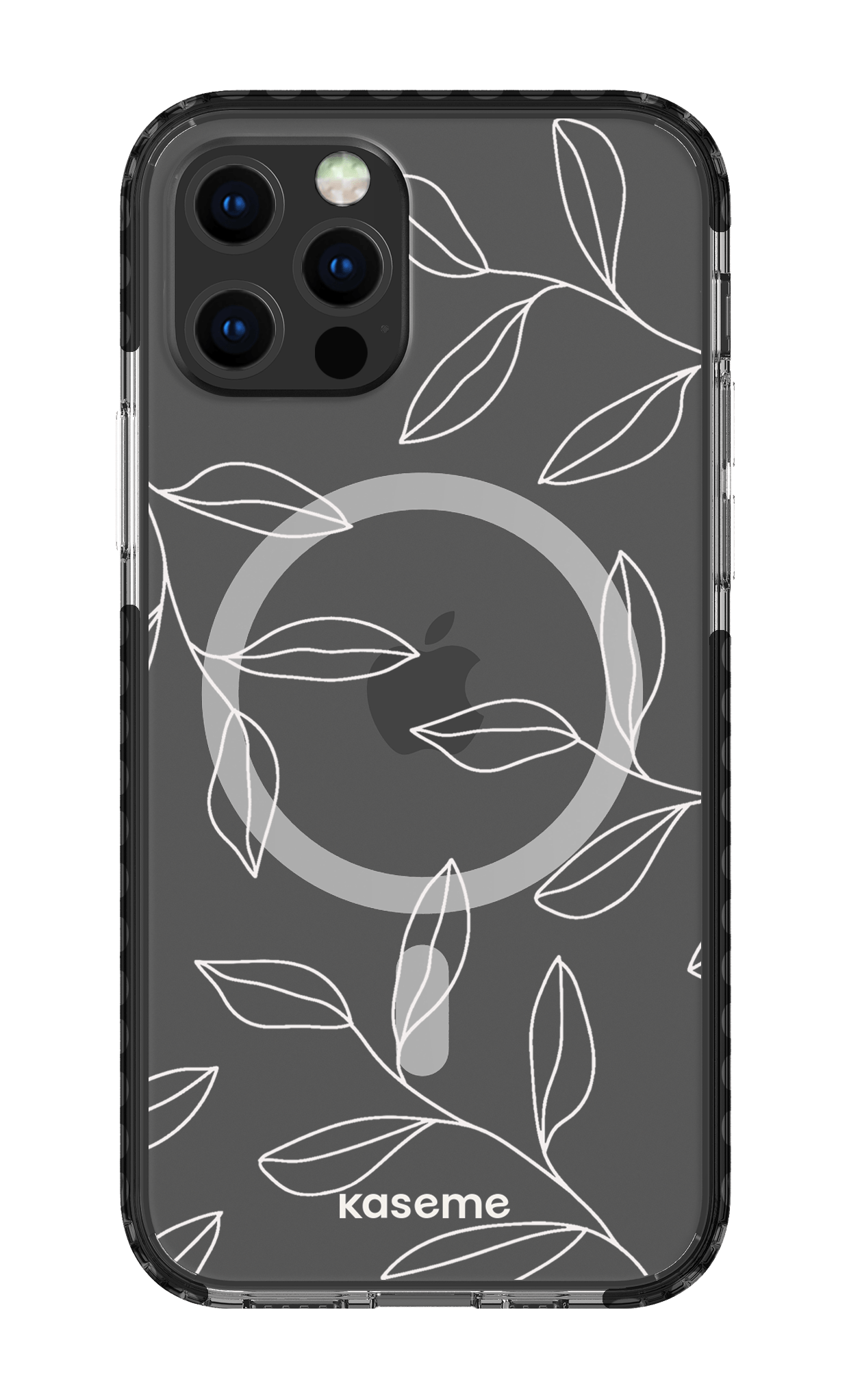 iPhone 12 Pro Clear Case Magsafe - Black Gloomy Clear Case -