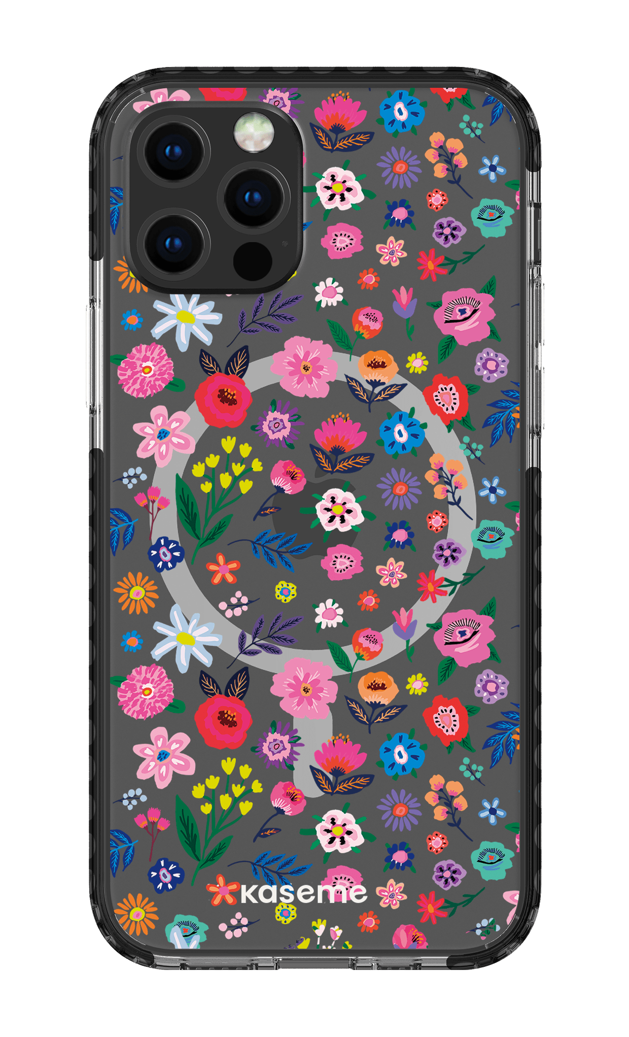 iPhone 12 Pro Clear Case Magsafe - Black Hallucinate Clear Case -