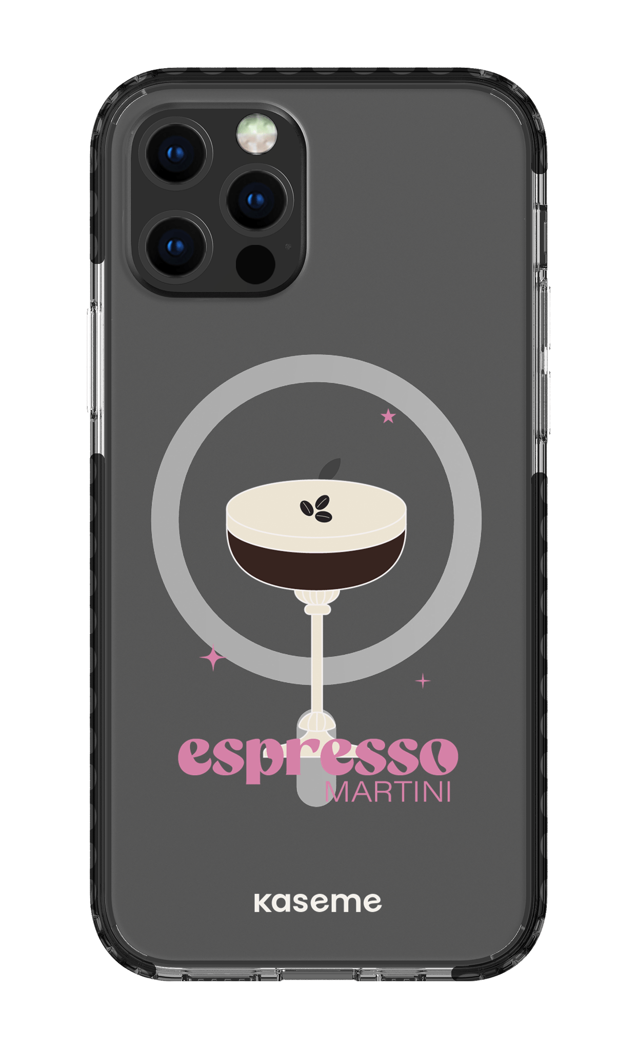 iPhone 12 Pro Clear Case Magsafe - Black Hold My Tiny Clear Case -