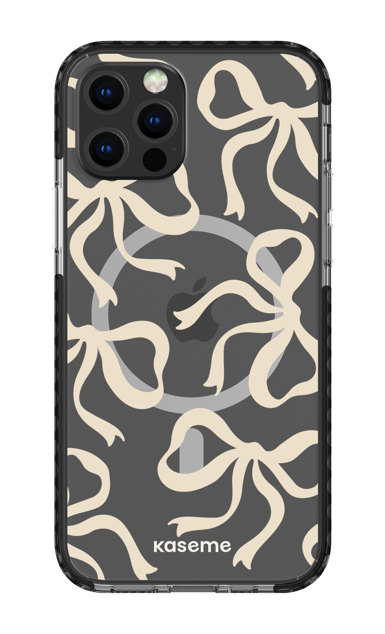 iPhone 12 Pro Clear Case Magsafe - Black Lace Clear Case -