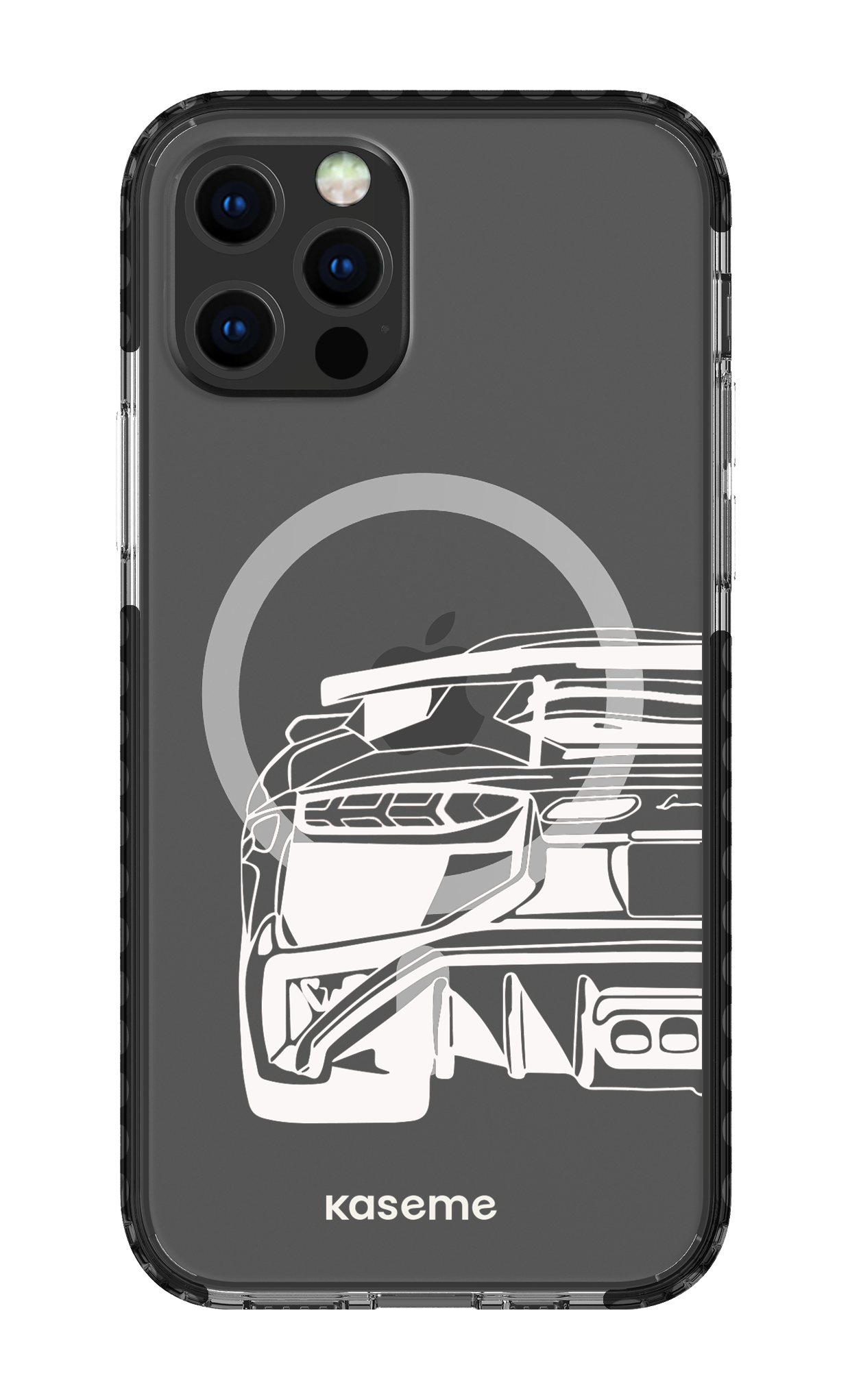 iPhone 12 Pro Clear Case Magsafe - Black Lambo clear case -