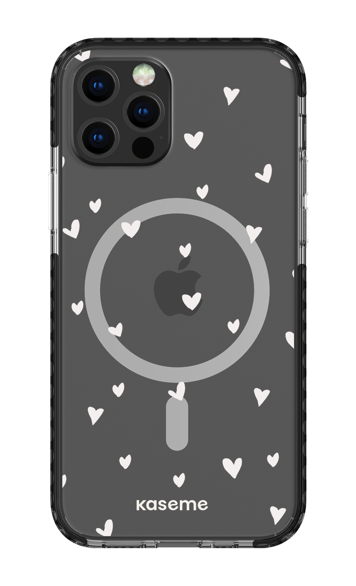 iPhone 12 Pro Clear Case Magsafe - Black Lovely Clear Case -