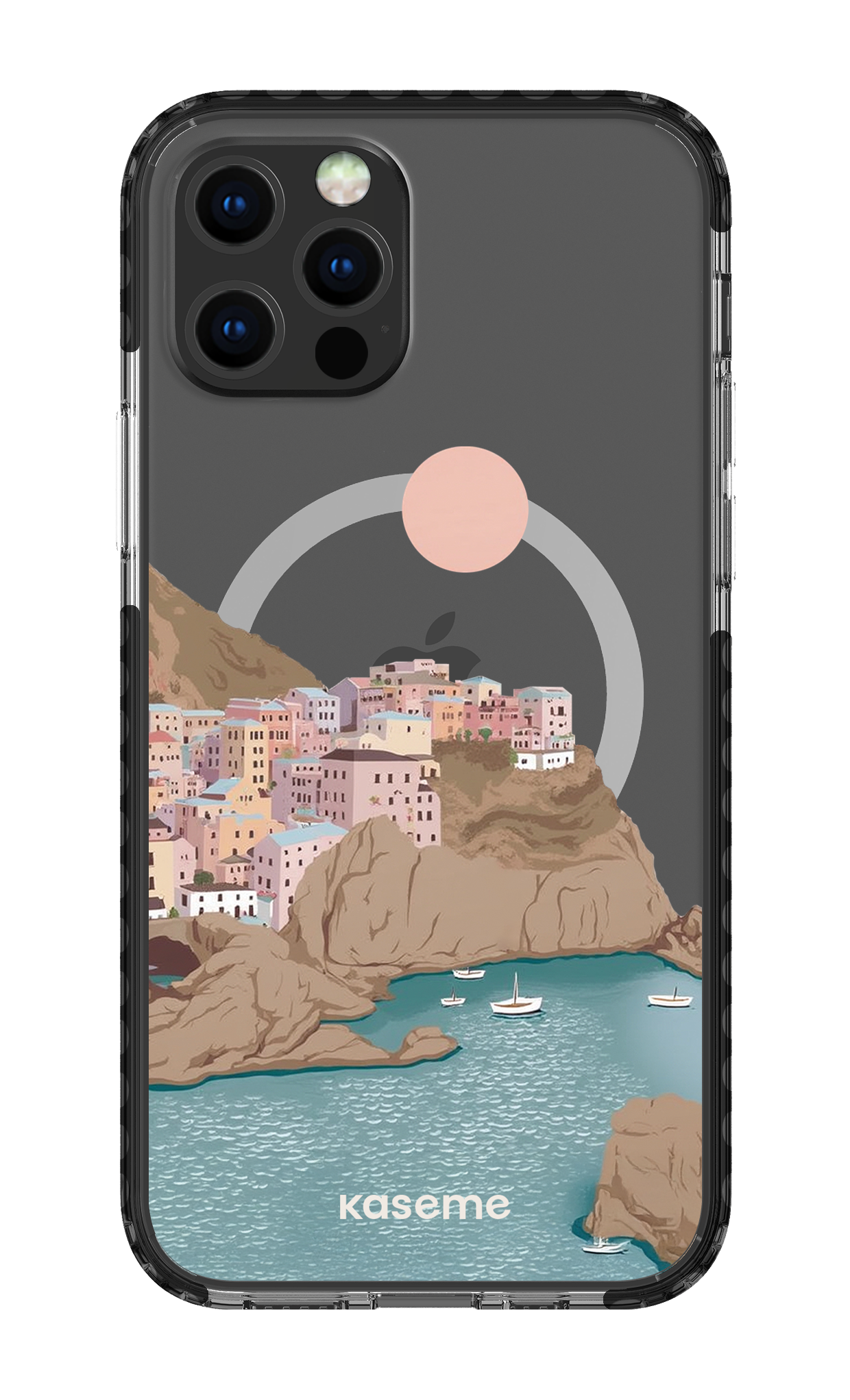 iPhone 12 Pro Clear Case Magsafe - Black Mediterrana Clear Case -