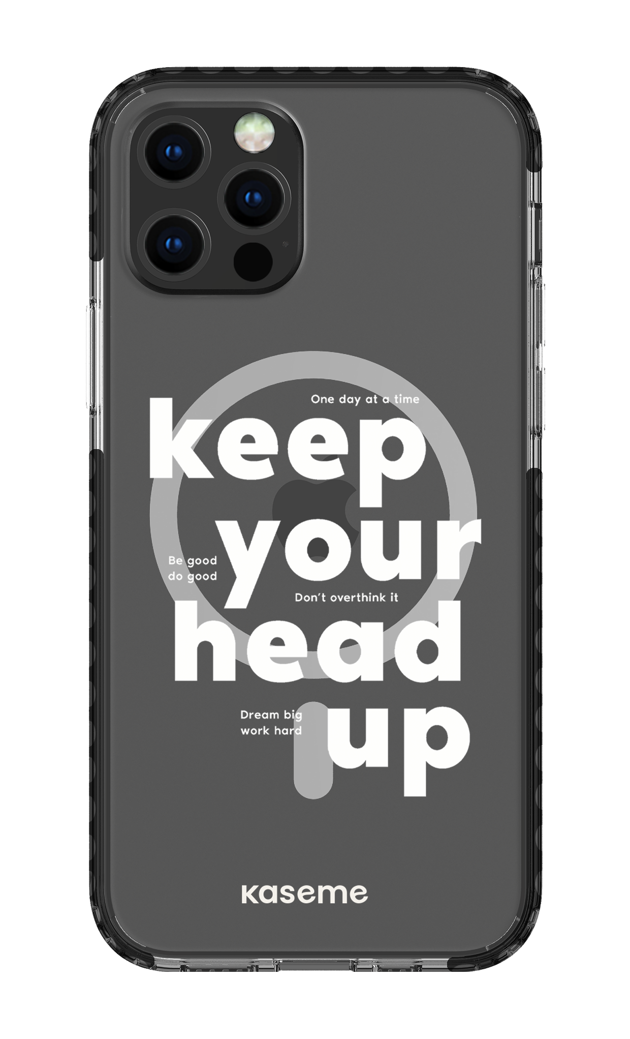 iPhone 12 Pro Clear Case Magsafe - Black Mindset Clear Case -