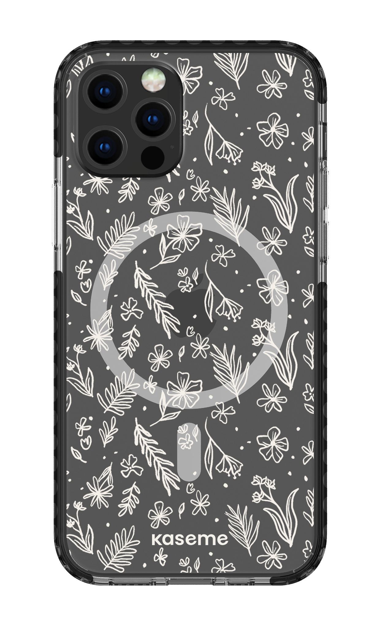 iPhone 12 Pro Clear Case Magsafe - Black Olive Branch Clear Case -