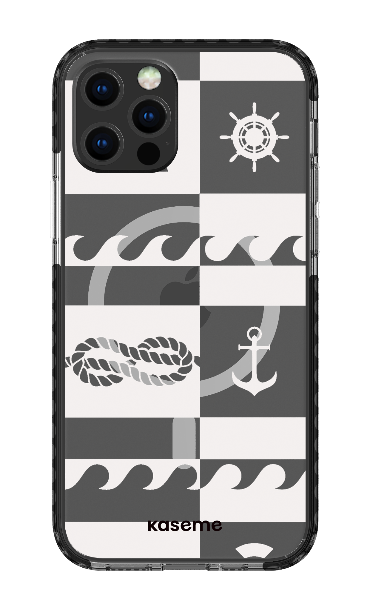 iPhone 12 Pro Clear Case Magsafe - Black Sail Clear Case -