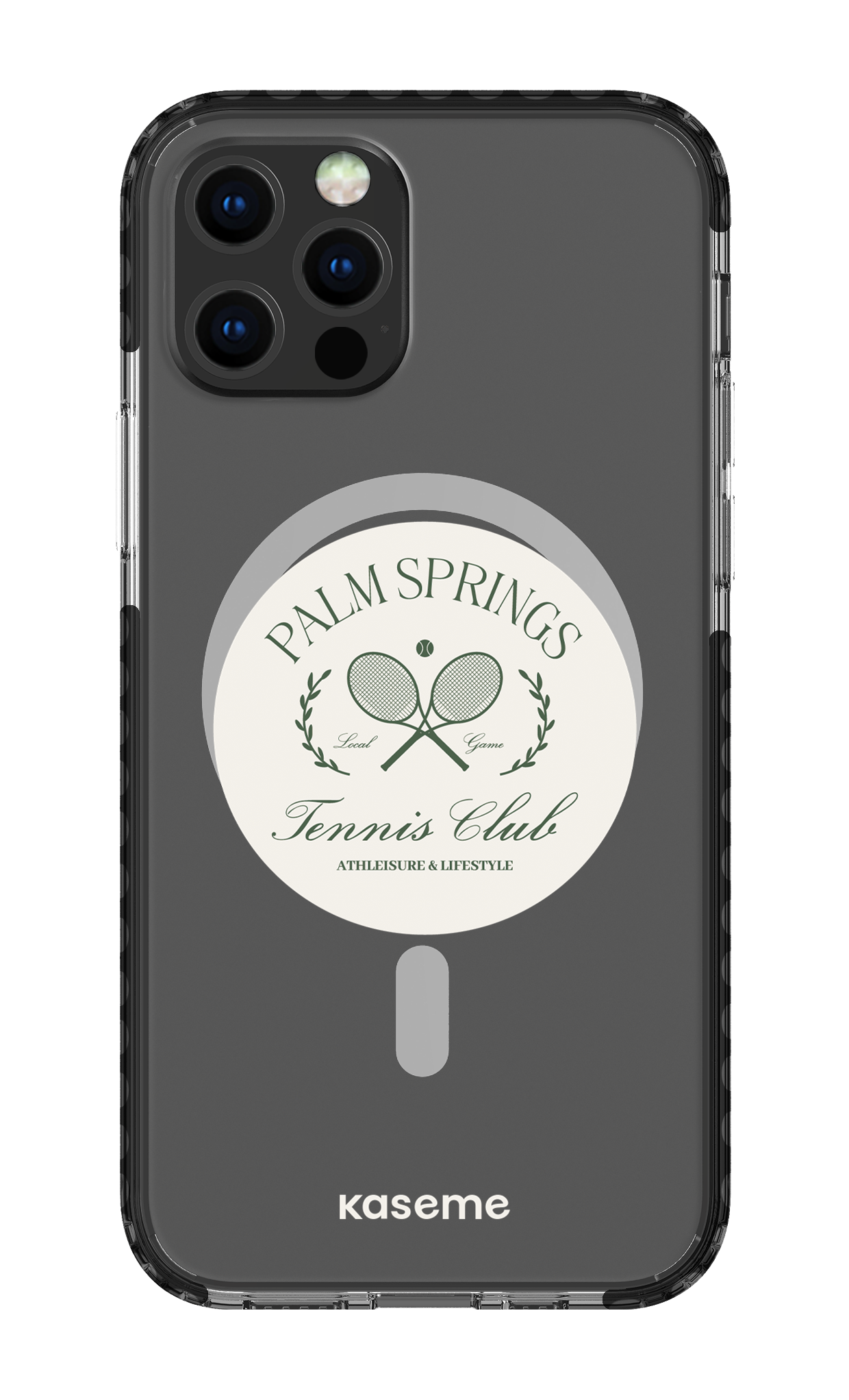 iPhone 12 Pro Clear Case Magsafe - Black Serve it up Clear Case -