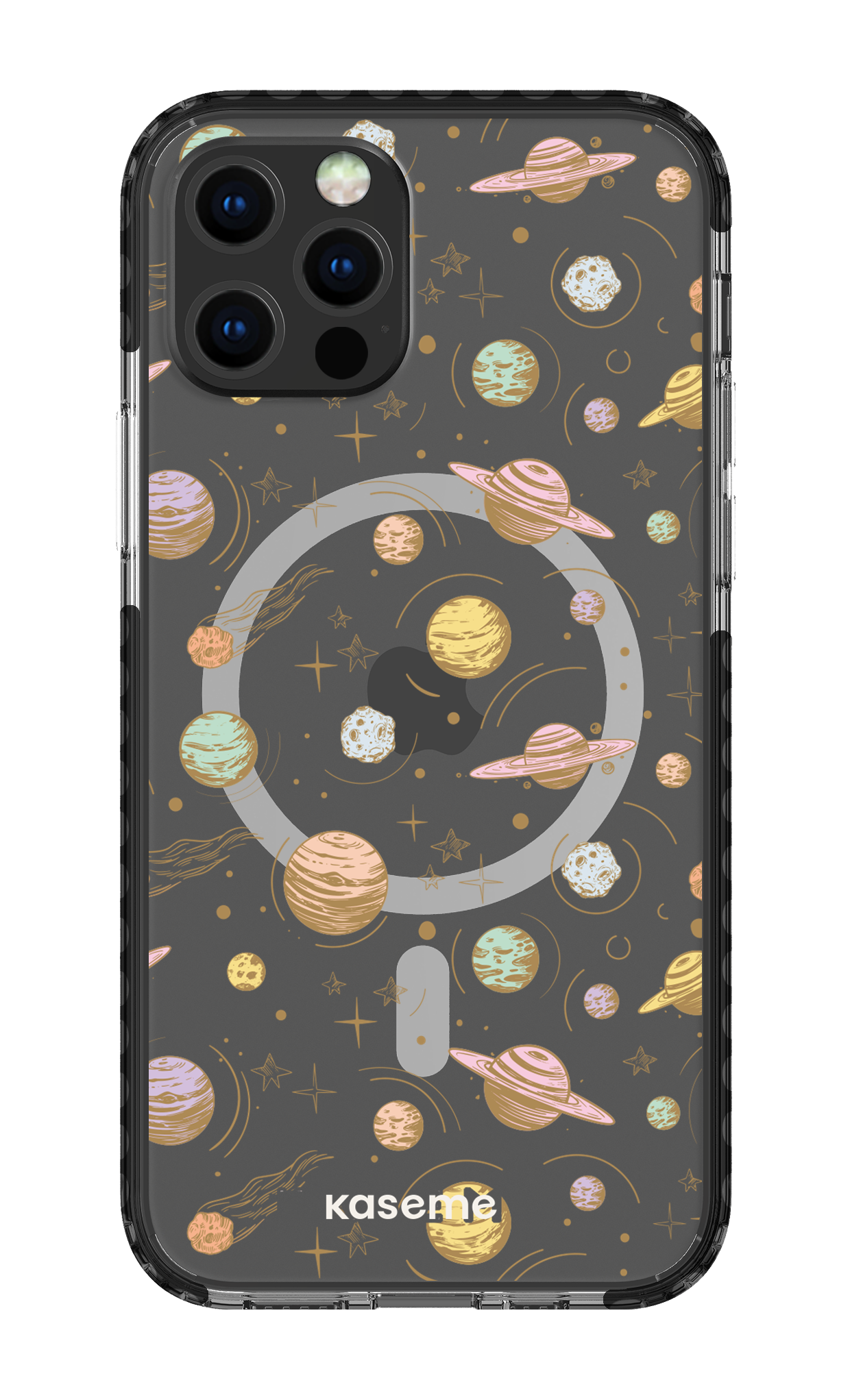 iPhone 12 Pro Clear Case Magsafe - Black Solar Clear Case -