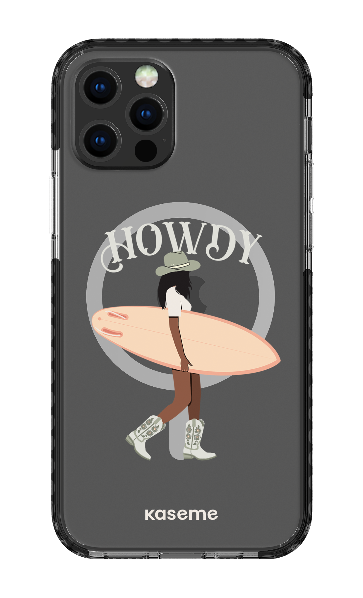 iPhone 12 Pro Clear Case Magsafe - Black Westsea Green Clear Case -