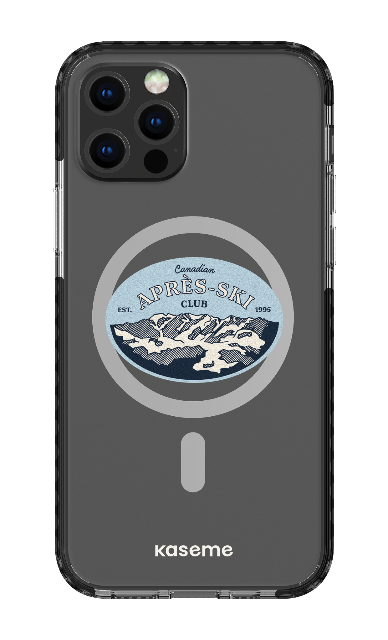 iPhone 12 Pro Clear Case Magsafe - Black Whistler Clear Case -