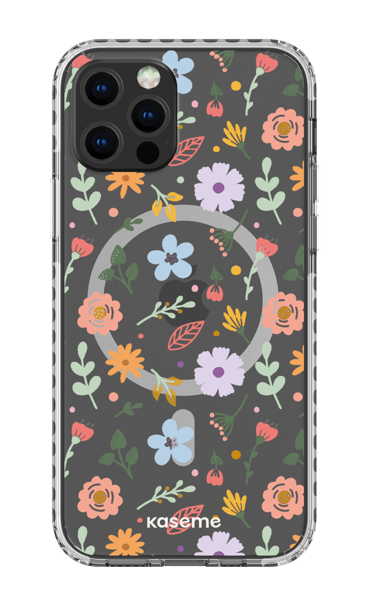 iPhone 12 Pro Clear Case Magsafe - White Charm Clear Case -