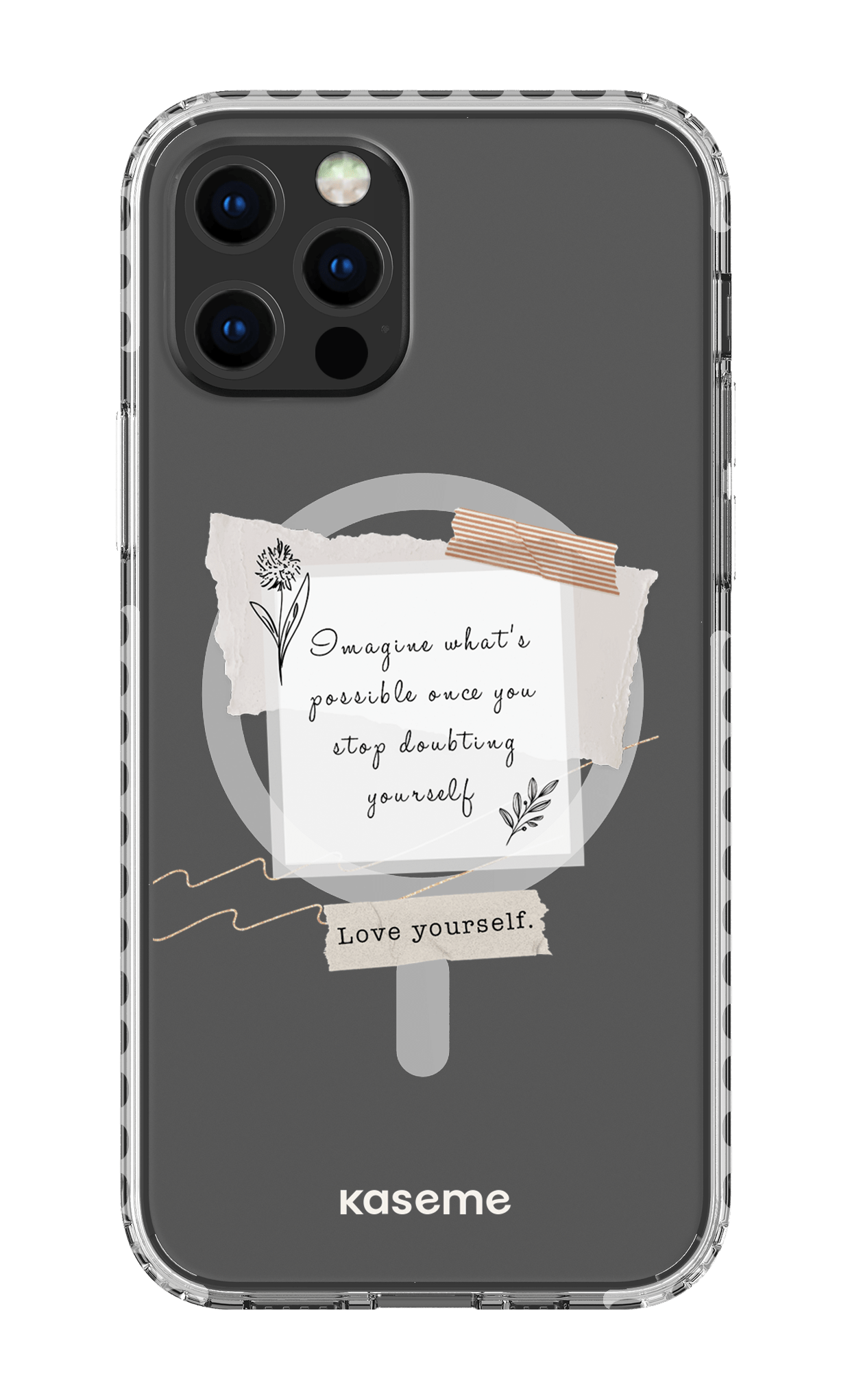 iPhone 12 Pro Clear Case Magsafe - White Faith Clear Case -