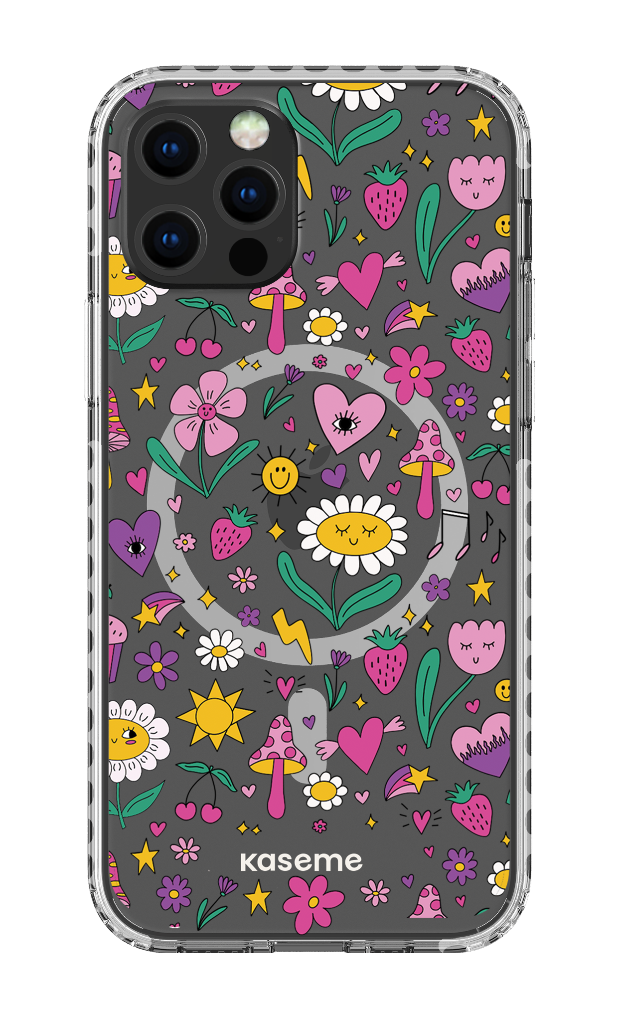 iPhone 12 Pro Clear Case Magsafe - White Hypnotize Clear Case -