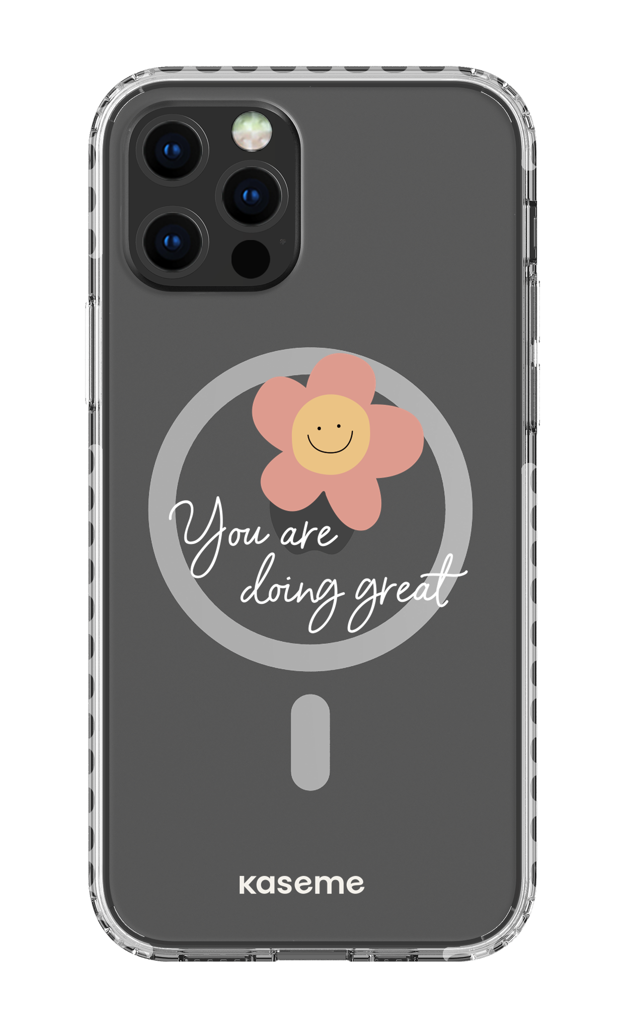 iPhone 12 Pro Clear Case Magsafe - White Keep going Clear Case -