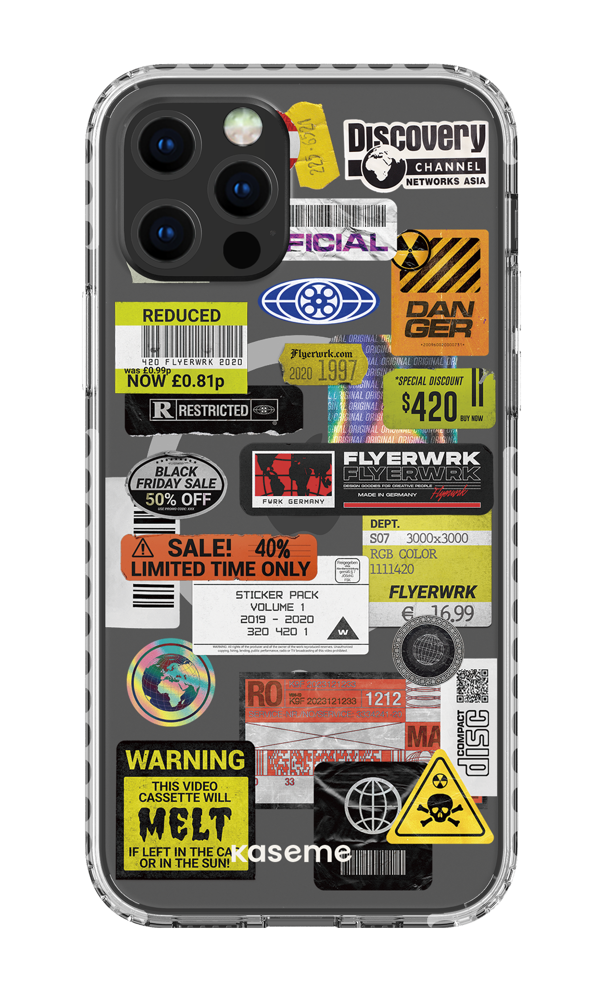 iPhone 12 Pro Clear Case Magsafe - White Melt Clear Case -