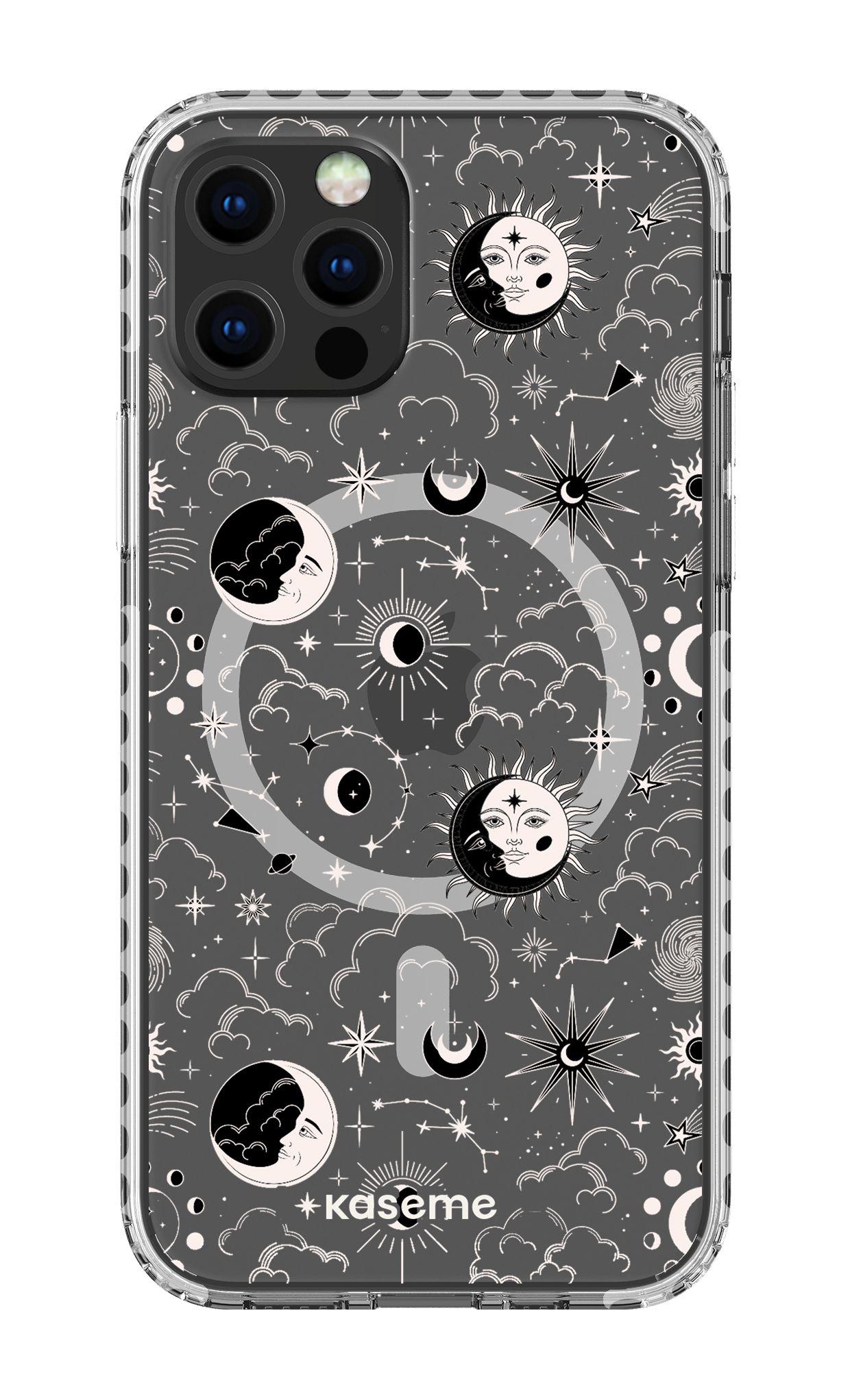 iPhone 12 Pro Clear Case Magsafe - White Milky Way White Clear Case -