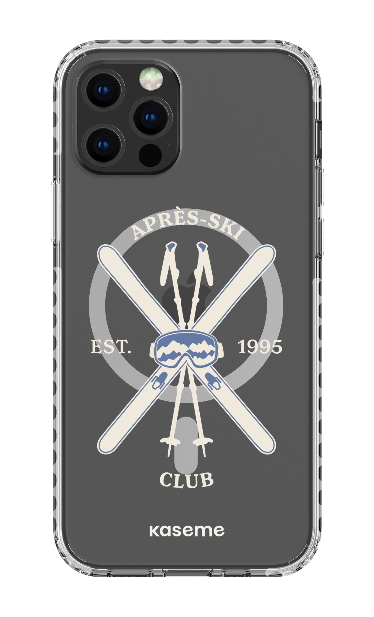 iPhone 12 Pro Clear Case Magsafe - White Off-Track Clear Case -