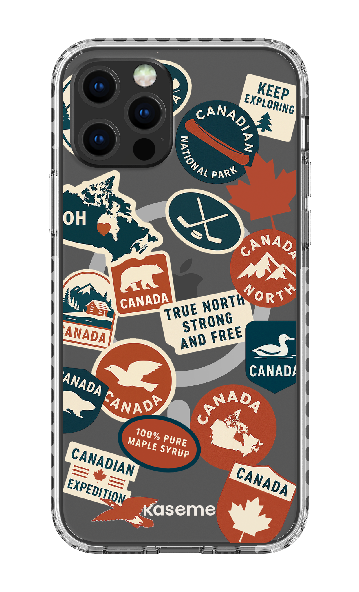 iPhone 12 Pro Clear Case Magsafe - White Oh Maple -