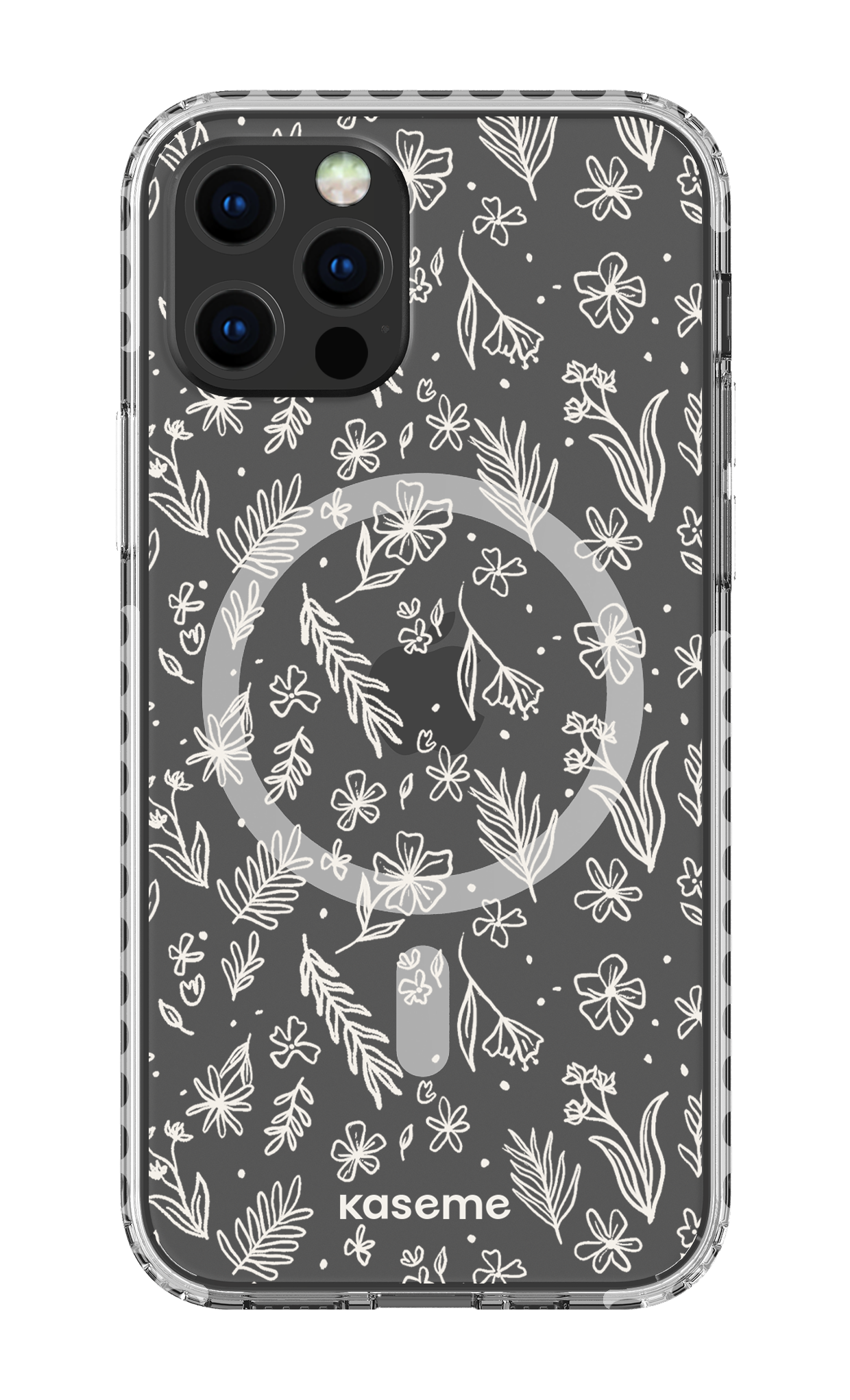 iPhone 12 Pro Clear Case Magsafe - White Olive Branch Clear Case -