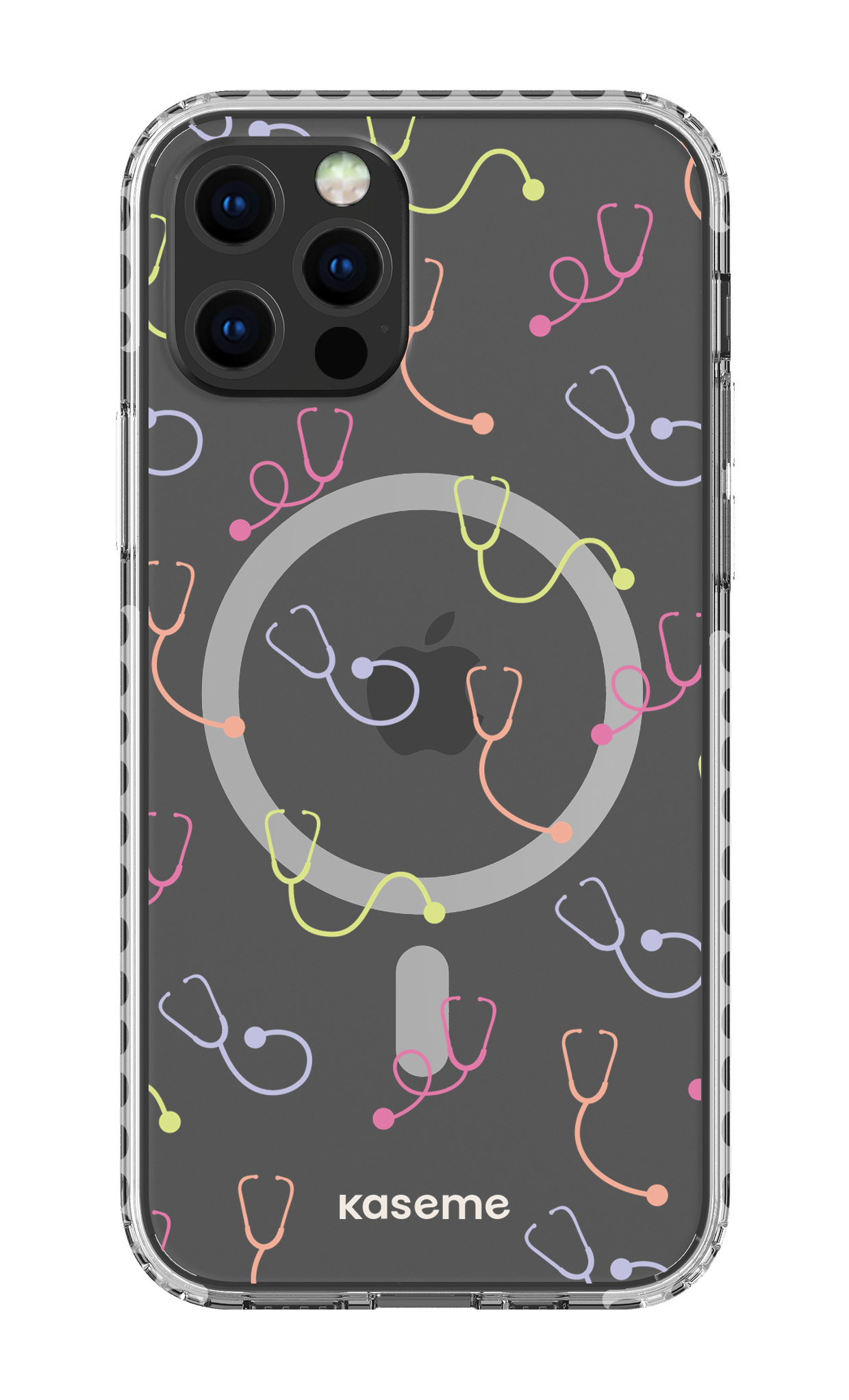 iPhone 12 Pro Clear Case Magsafe - White Pulse Clear Case -